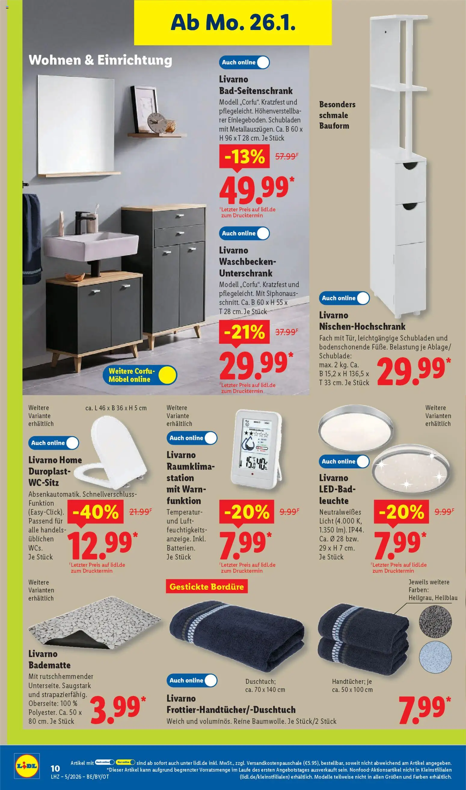 Lidl Prospekt Grimma – gültig ab 26.01.2026 | Seite: 28 | Produkte: Waschbecken, Unterschrank