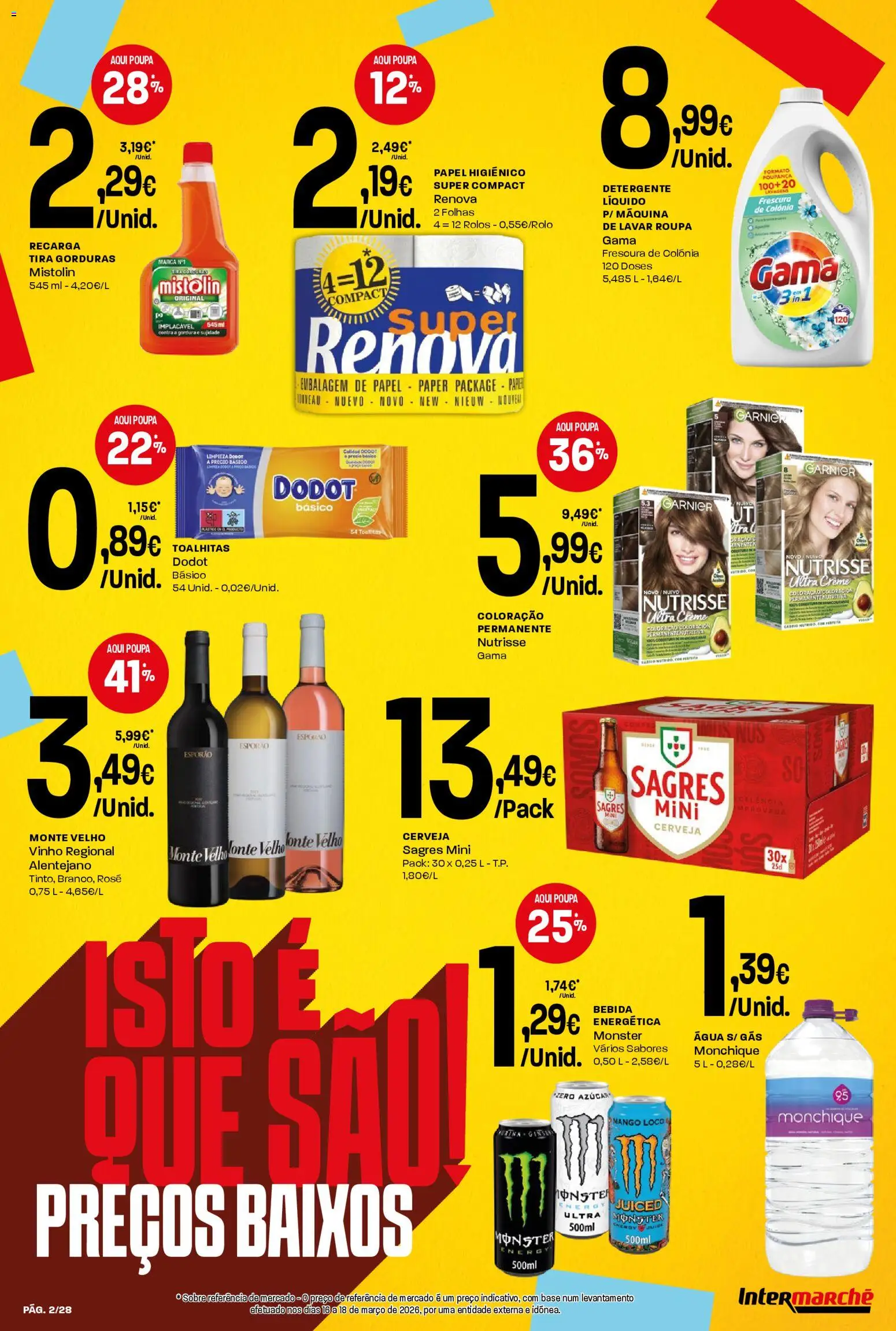 Intermarché Folheto Contact │ válido de 23.04.2026 | Página: 2 | Produtos: Papel higiénico, Detergente, Vinho, Bebida