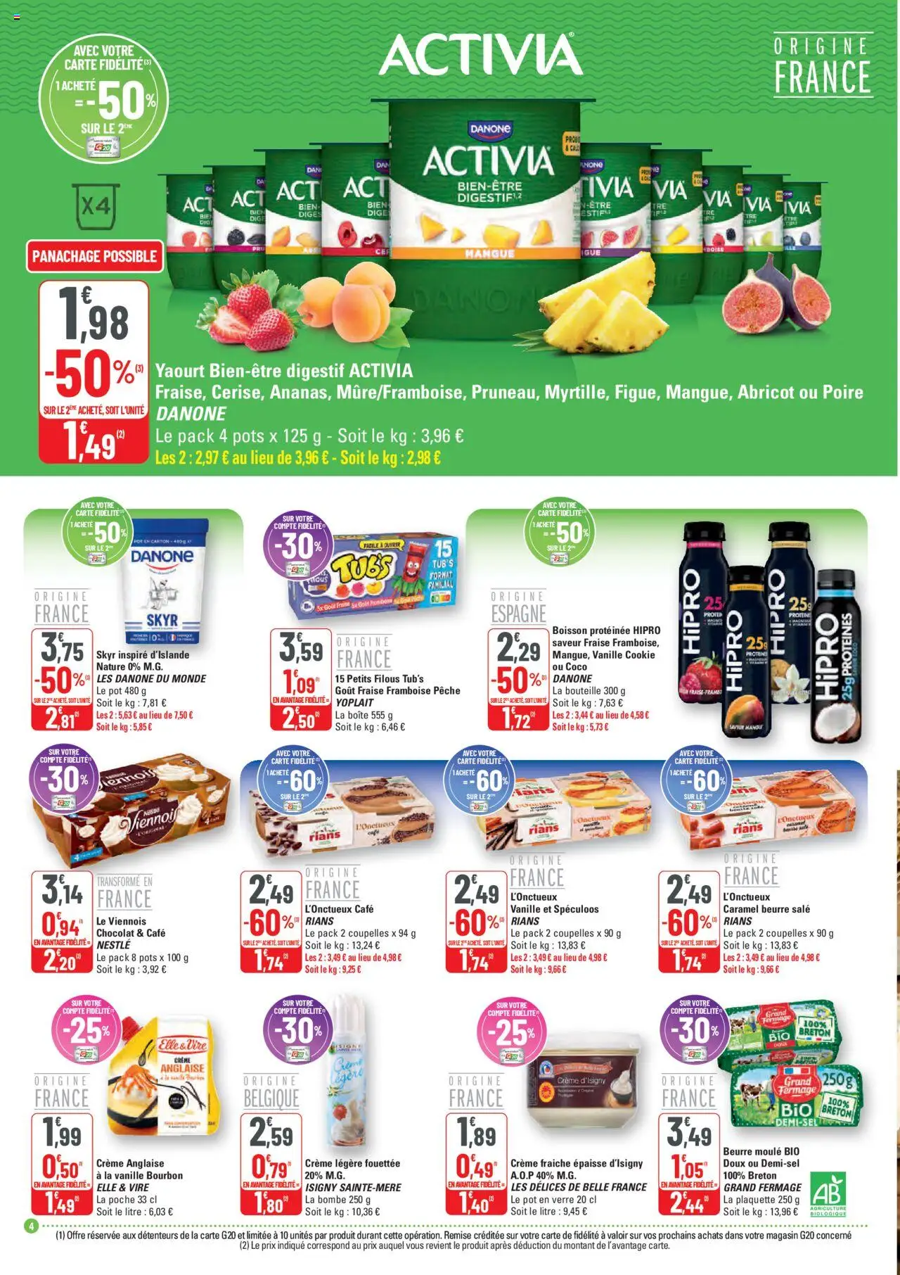  | Page: 4 | Produits: Mangue, Café, Chocolat, Crème fraiche