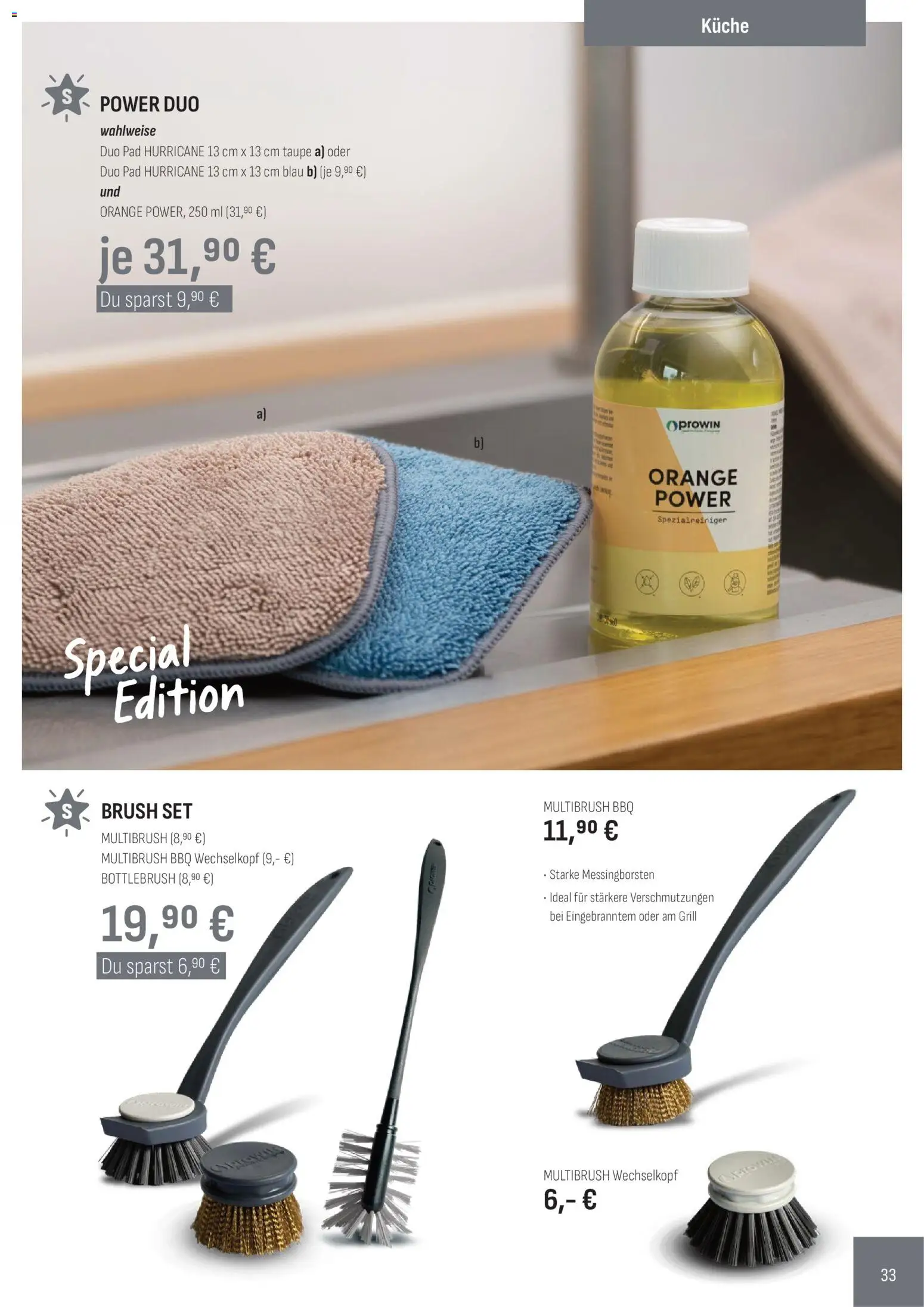 Katalog ProWin Januar/Juni 2026 – gültig ab 01.01.2026 | Seite: 33 | Produkte: Grill, Küche