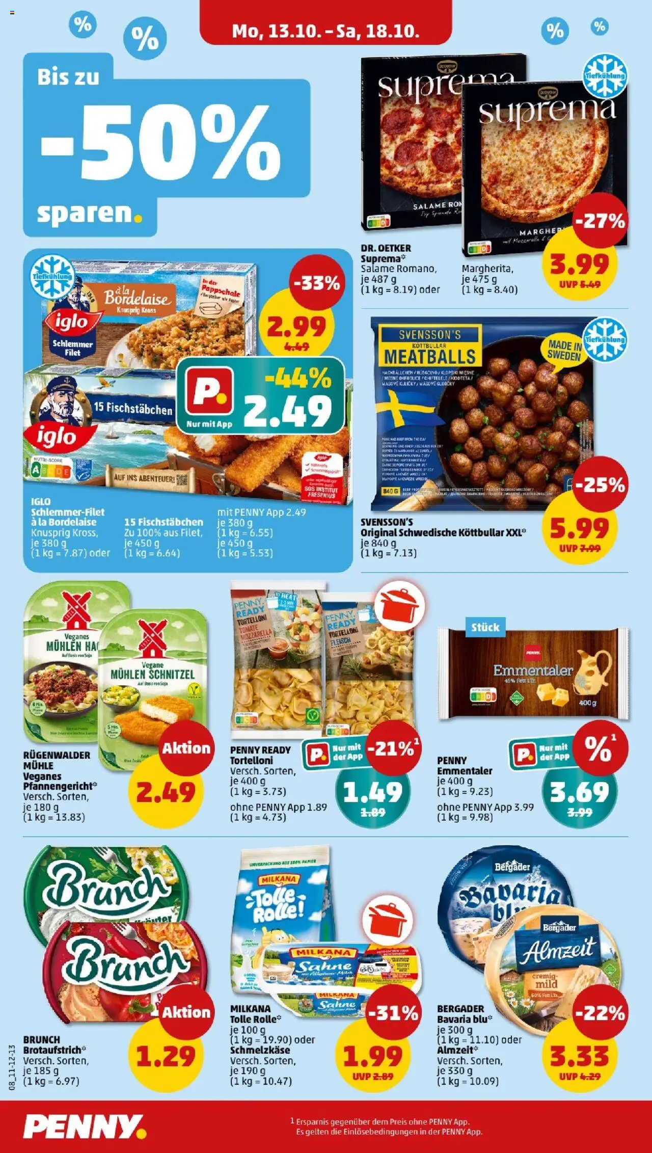 Penny - Thüringen – gültig ab 13.10.2025 | Seite: 12 | Produkte: Milkana, Iglo, Schnitzel, Sahne