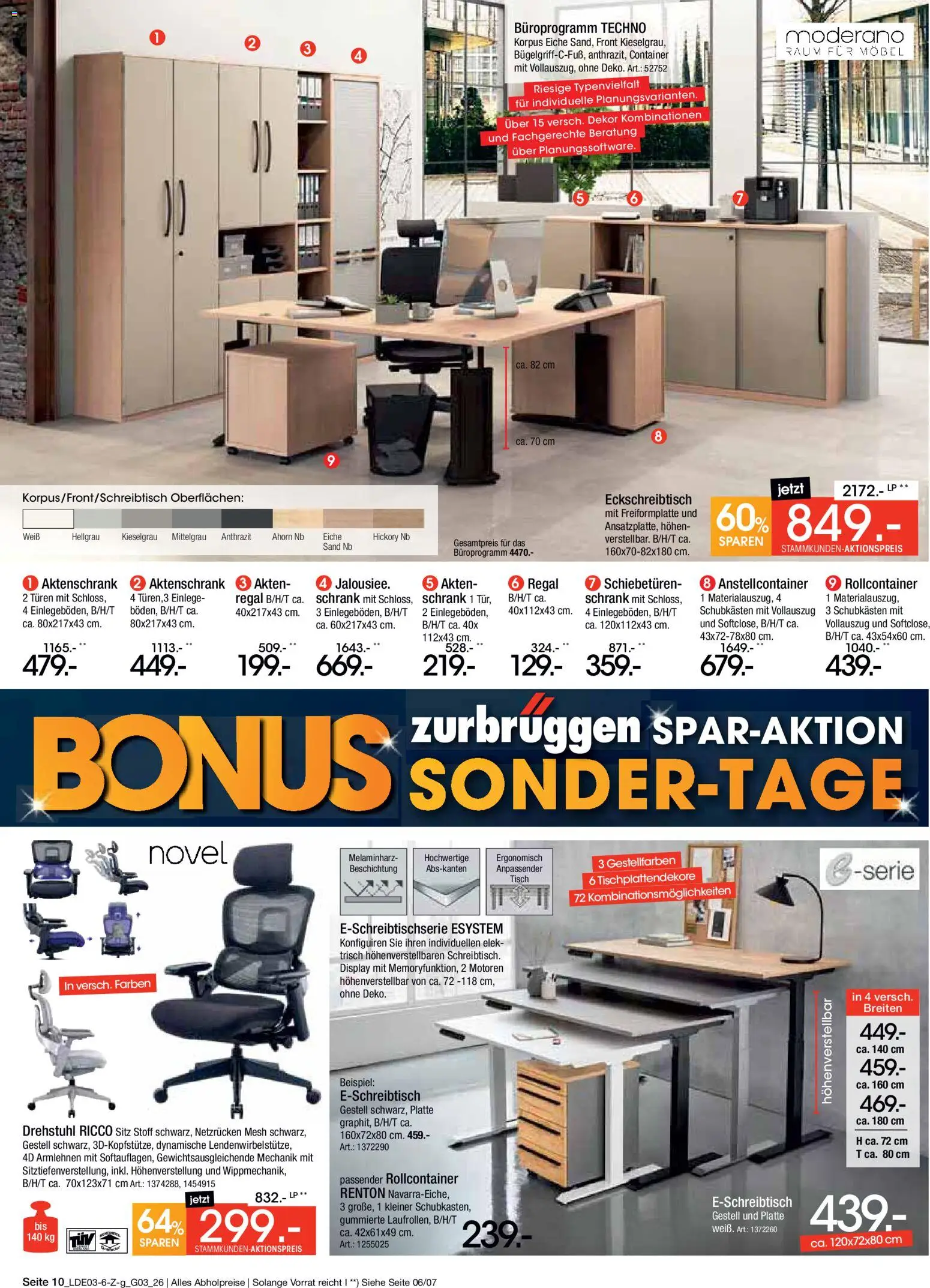 Zurbrüggen Bonus Sonder-Tage – gültig ab 15.03.2026 | Seite: 10 | Produkte: Regal, Tisch, Schrank, Rollcontainer
