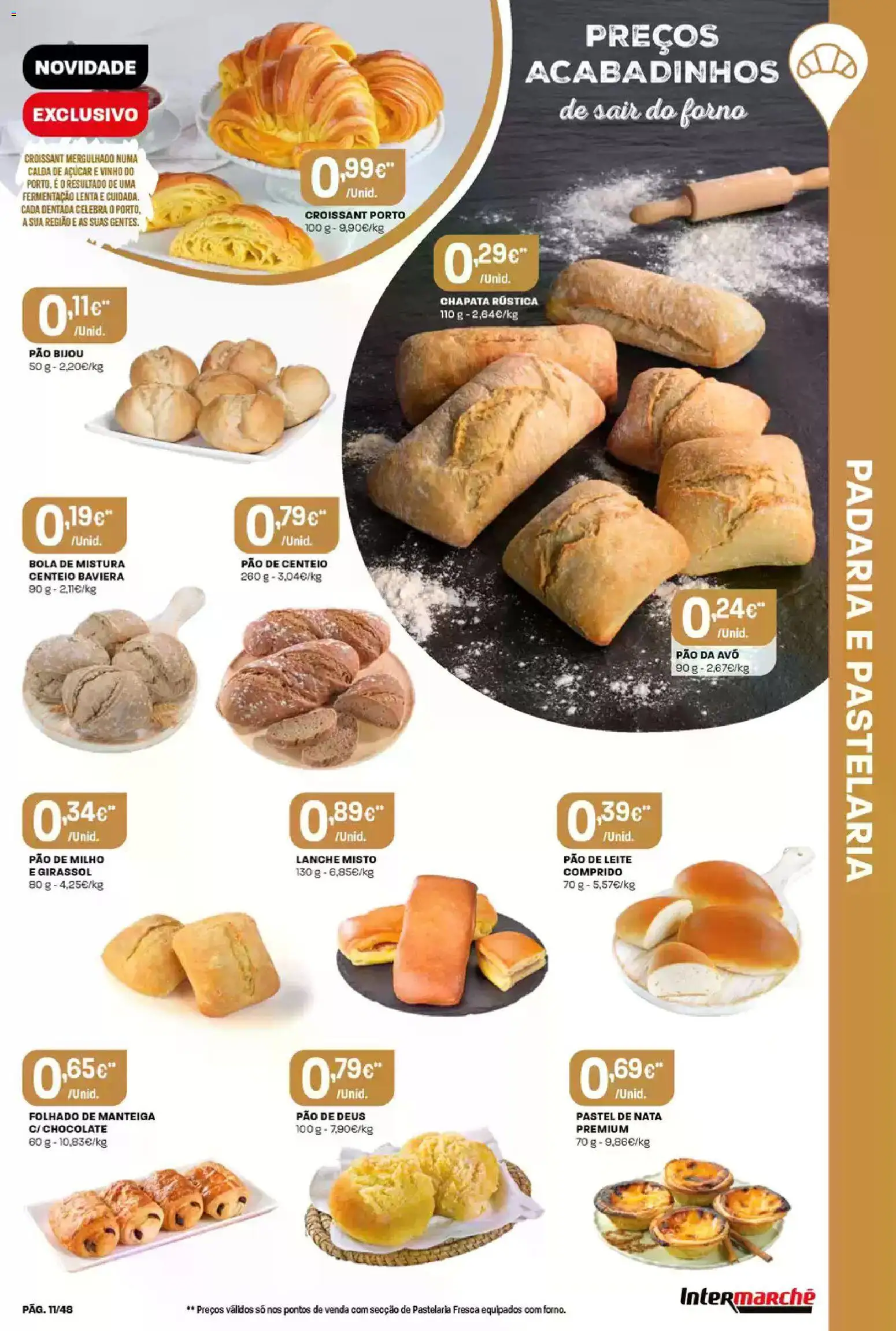 Intermarché folheto │ válido de 19.02.2026 | Página: 11 | Produtos: Leite, Manteiga, Pão, Chocolate