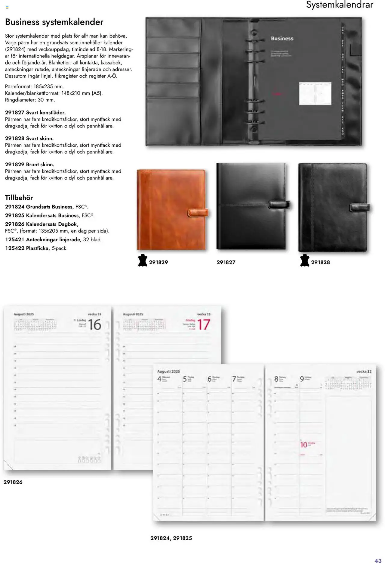 Lyreco reklamblad aktuell från 27.08.2024 | Sida: 43 | Produkter: Pärm, Kalender