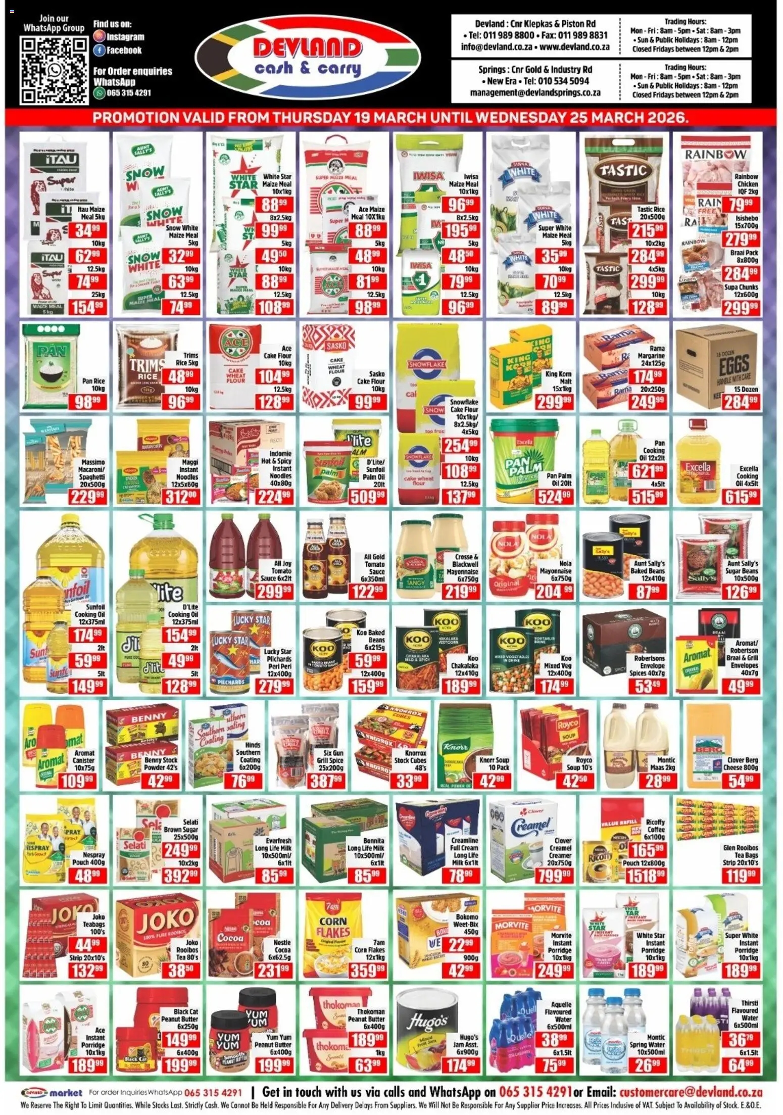 New Devland catalogue – valid from 19.03.2026 | Page: 2 | Products: Beans, Soup, Water, Mayonnaise