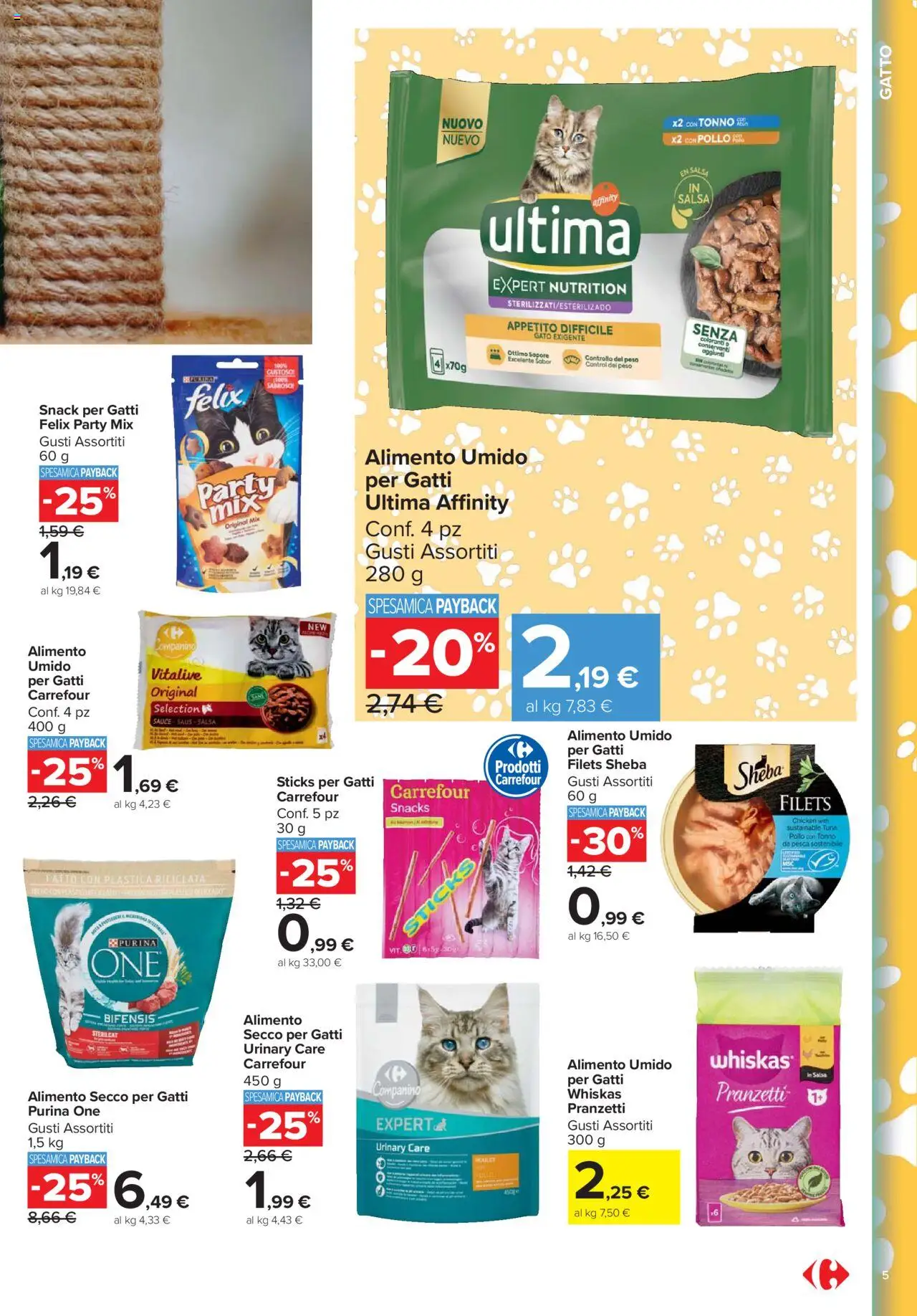 Volantino Carrefour del 08.10.2025 | Pagina: 5 | Prodotti: Pollo, Salsa, Pesca, Tonno
