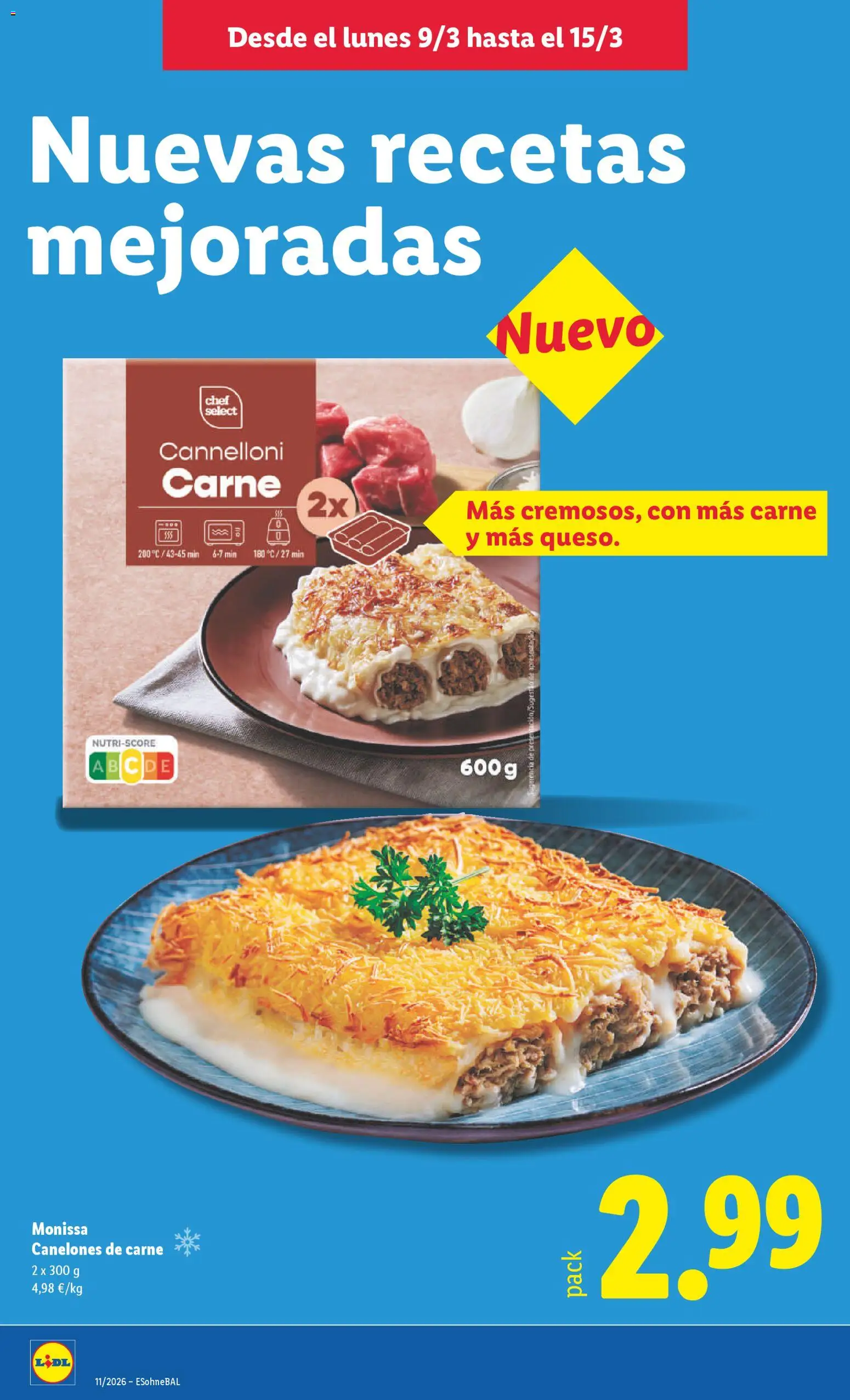 Lidl folleto │ válido desde el 09.03.2026 | Página: 20 | Productos: Canelones
