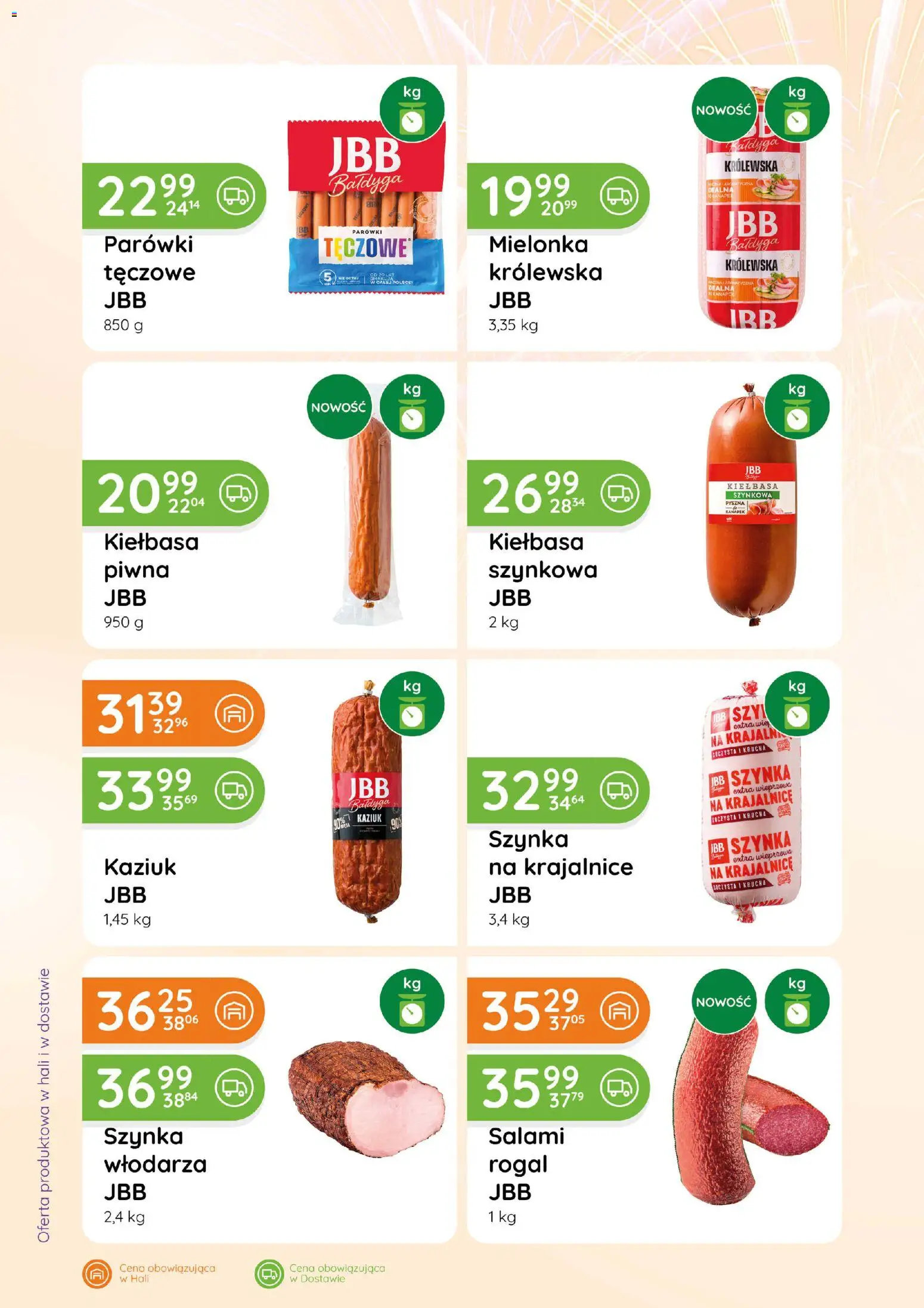 Eurocash Gazetka - Katalog Wędliny od 01.01.2026 | Strona: 24 | Produkty: Kiełbasa, Parówki, Szynka, Salami