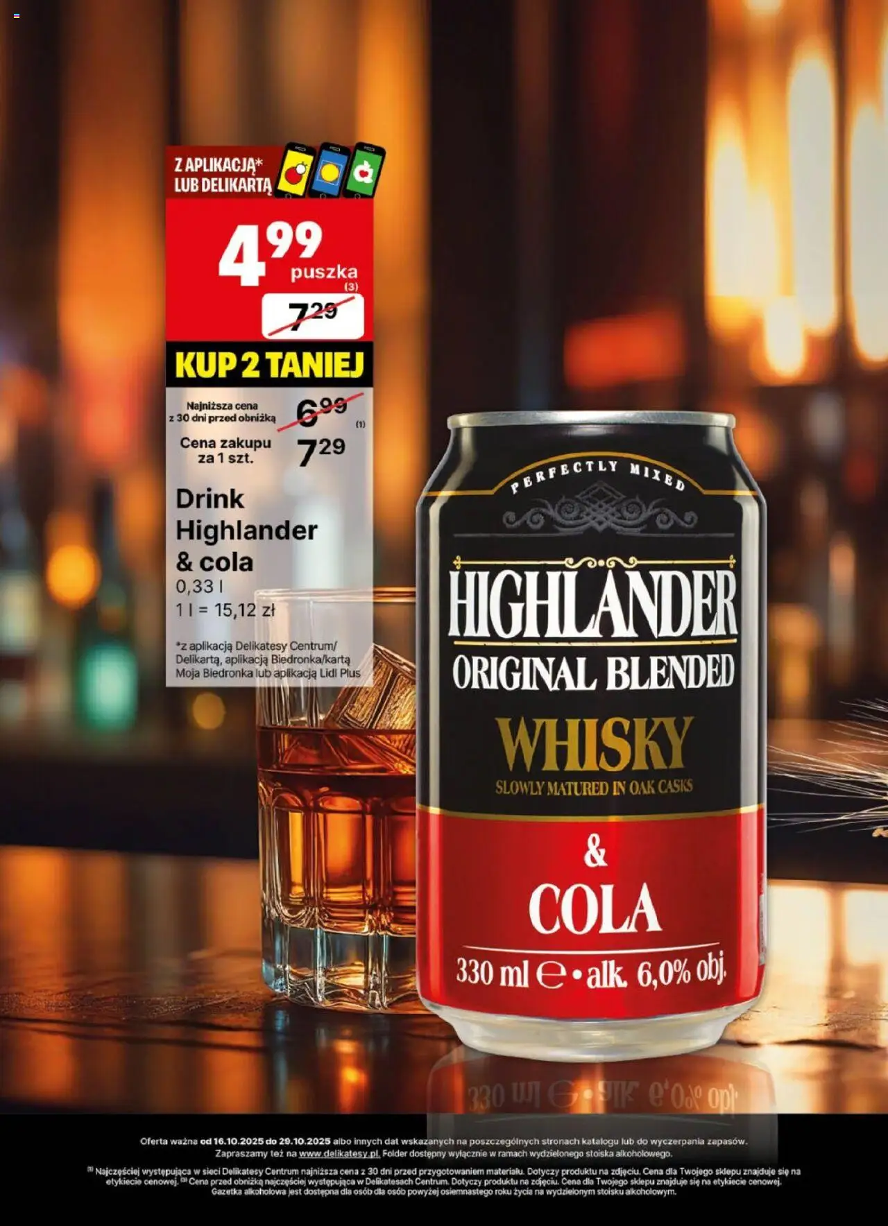 Delikatesy Centrum Gazetka - DeliBarek od 16.10.2025 | Strona: 11 | Produkty: Delikatesy, Whisky