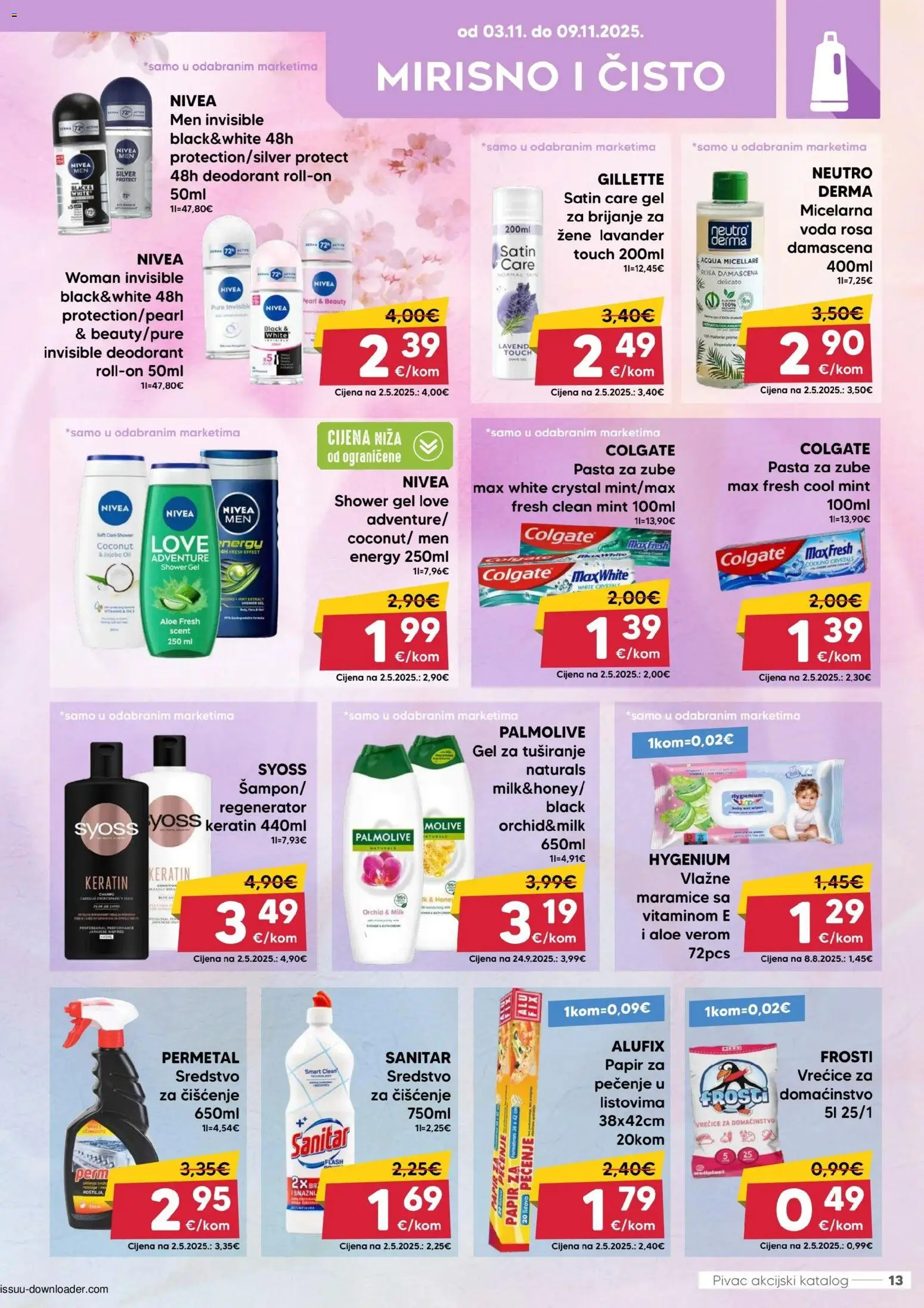 Pivac katalog | vrijedi od 03.11.2025 | Stranica: 13 | Proizvodi: Regenerator, Gel za tuširanje, Voda, Nivea