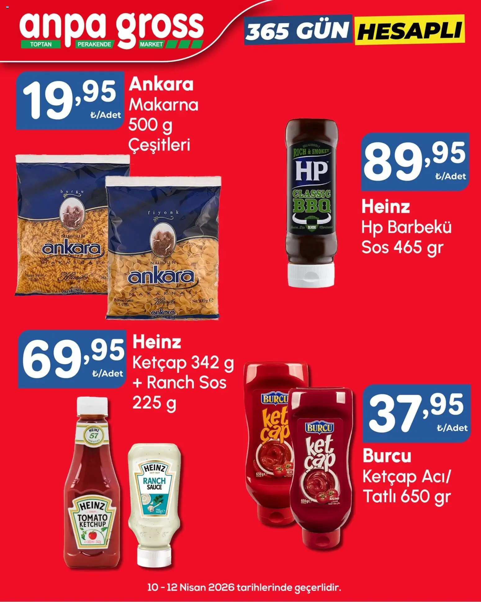 Anpa Gross Katalog - 10.04.2026 tarihinden itibaren geçerlidir | Sayfa: 3 | Ürünler: Ranch sos, Makarna, Ketçap, Sos