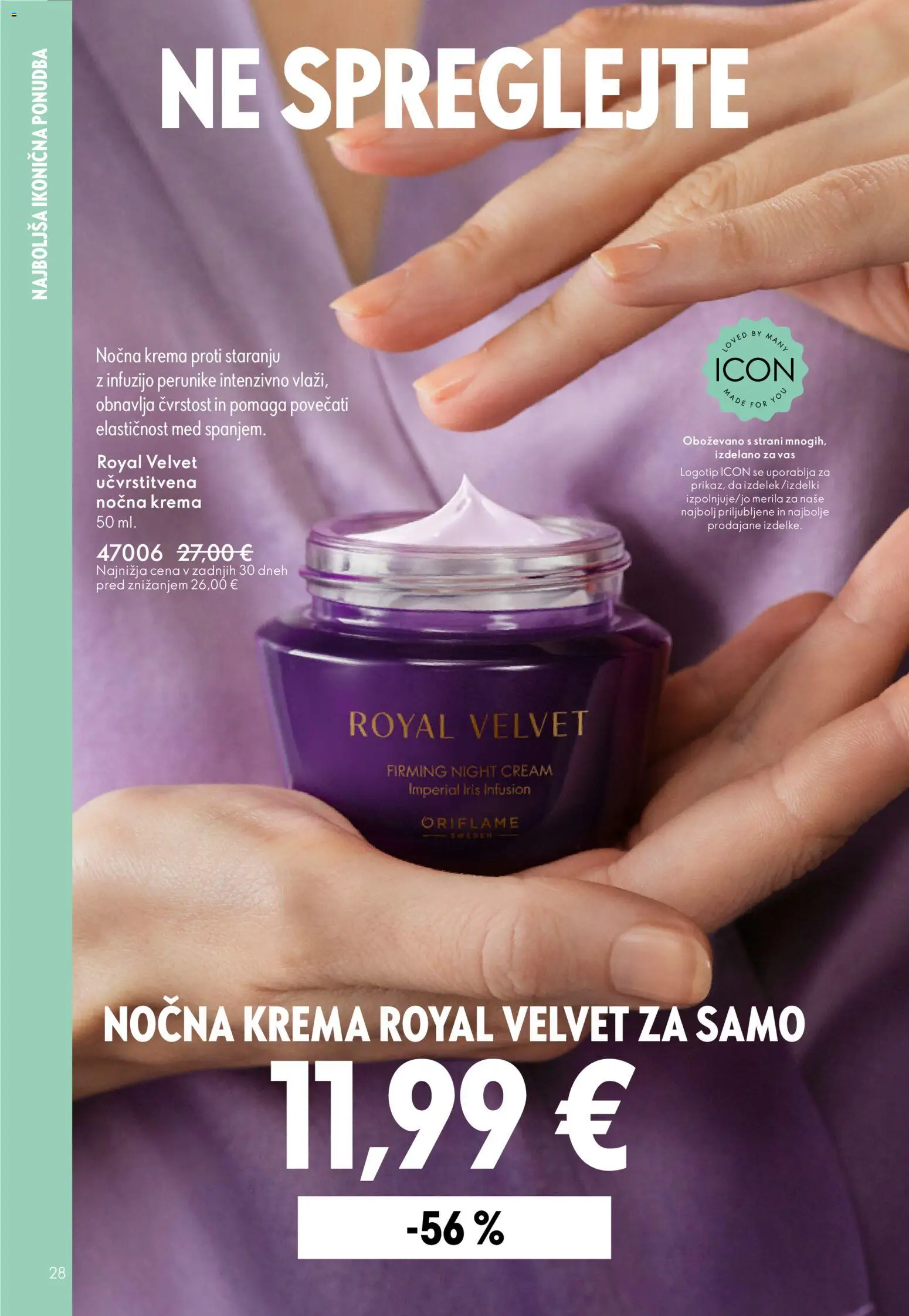 Novi Oriflame katalog ponudbe – veljaven od 11.03.2026 | Stran: 28 | Izdelki: Krema
