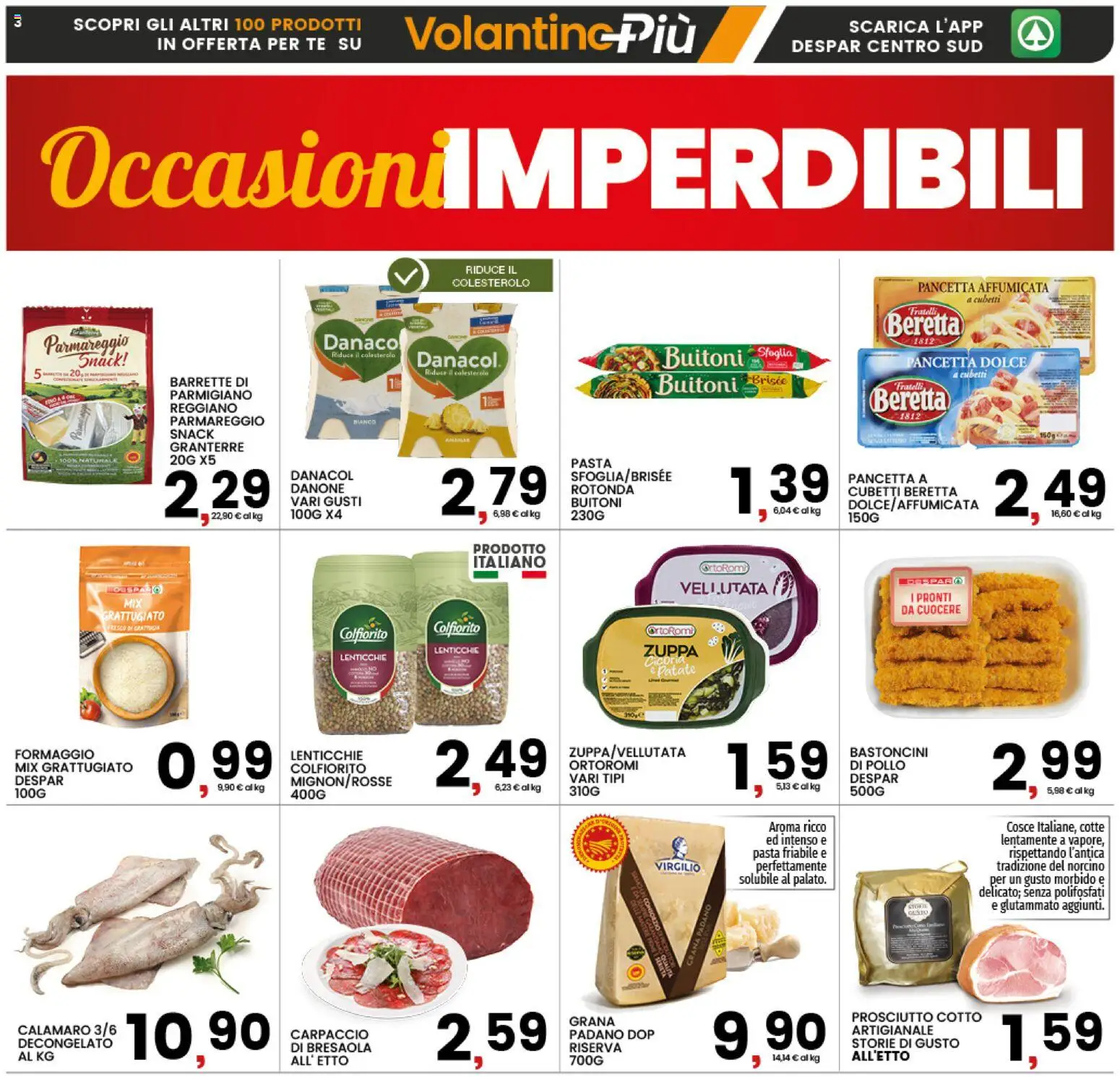 Volantino Interspar del 12.02.2026 | Pagina: 3 | Prodotti: Bresaola, Pancetta, Formaggio, Grana Padano
