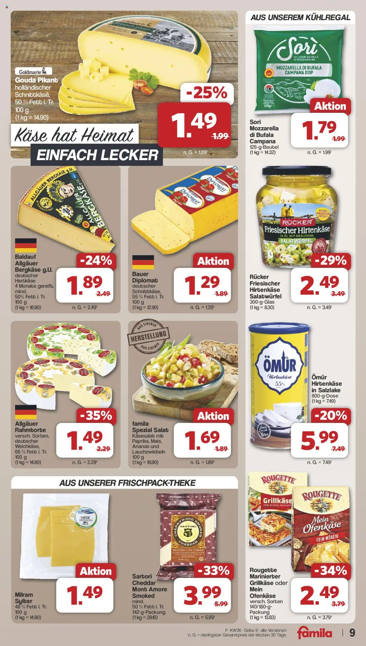 Famila Nordwest Markt - Angebote - gültig ab dem 01.09.2025 | Seite: 11 | Produkte: Mozzarella, Gouda, Ananas, Paprika