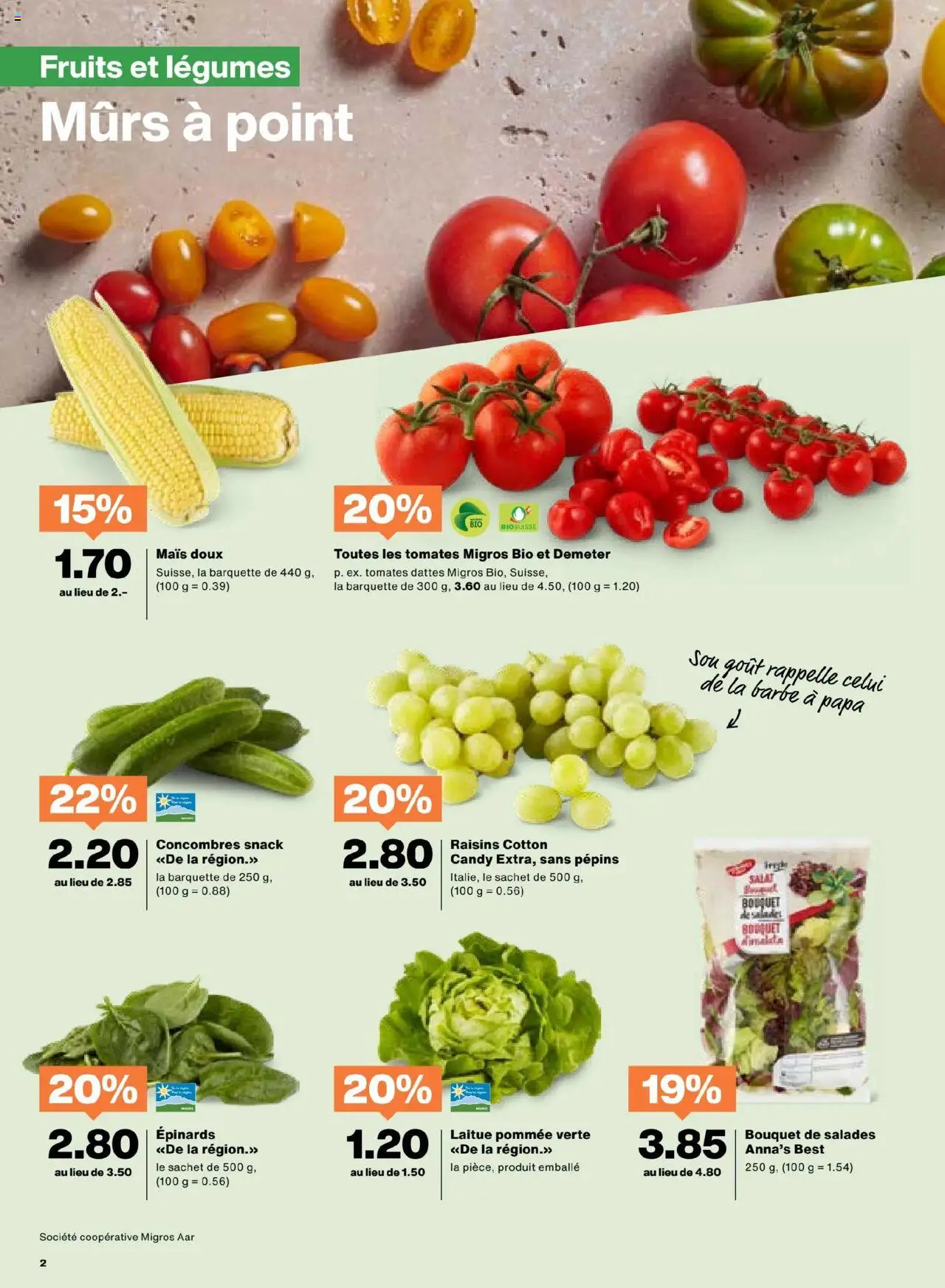 Migros Aktionen FR ab 12.08.2025 | Seite: 2 | Produkte: Butter, Salat