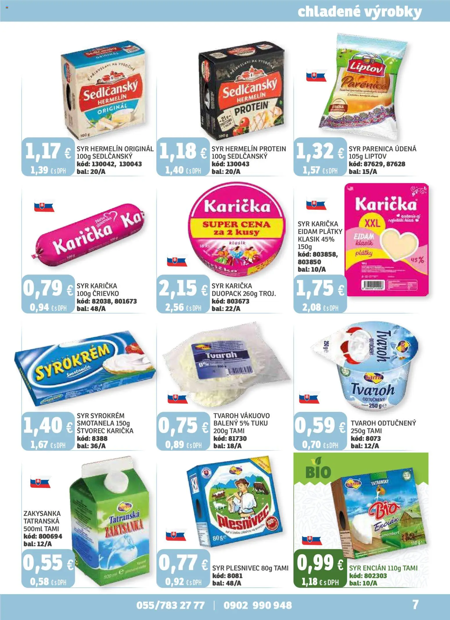 Nové Labaš akcie – leták je platný od 14.11.2025 | Strana: 7 | Produkty: Syr, Eidam, Tvaroh, Encián