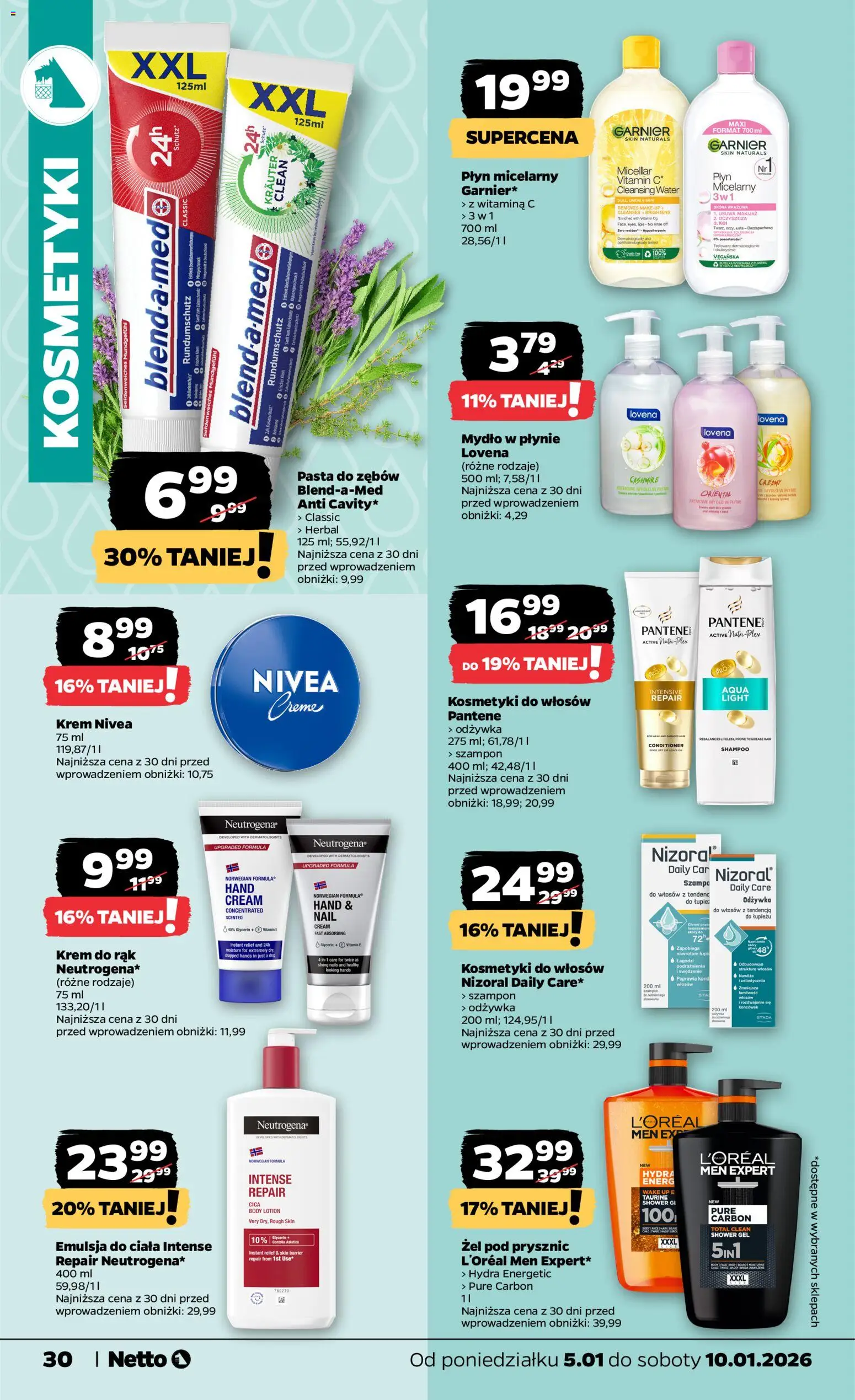 Netto gazetka - Spożywcza od 05.01.2026 | Strona: 30 | Produkty: Prysznic, Mydło, Krem, Lotion