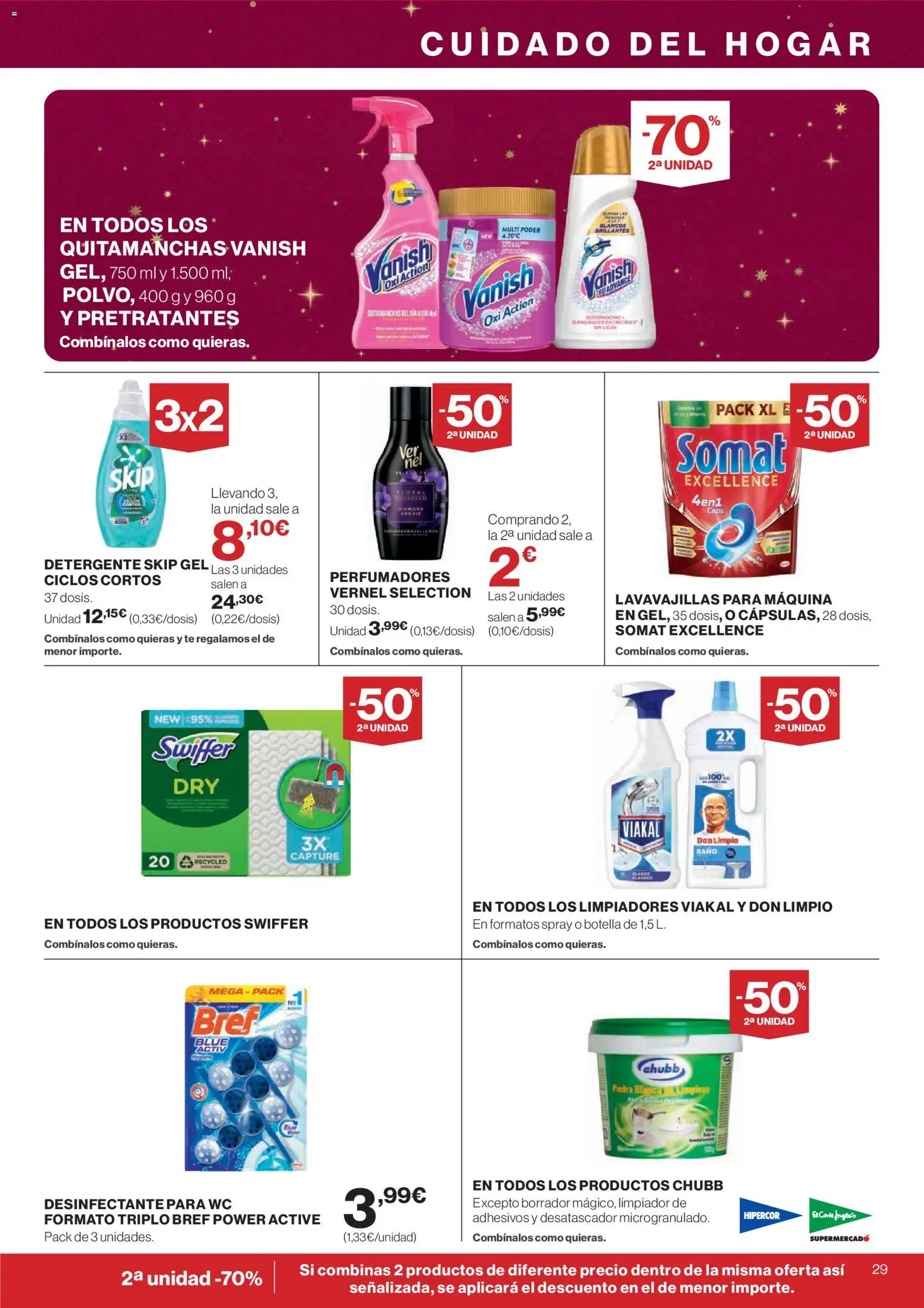 Hipercor catálogo │ válido desde el 20.11.2025 | Página: 42 | Productos: Quitamanchas, Detergente, Té, Lavavajillas