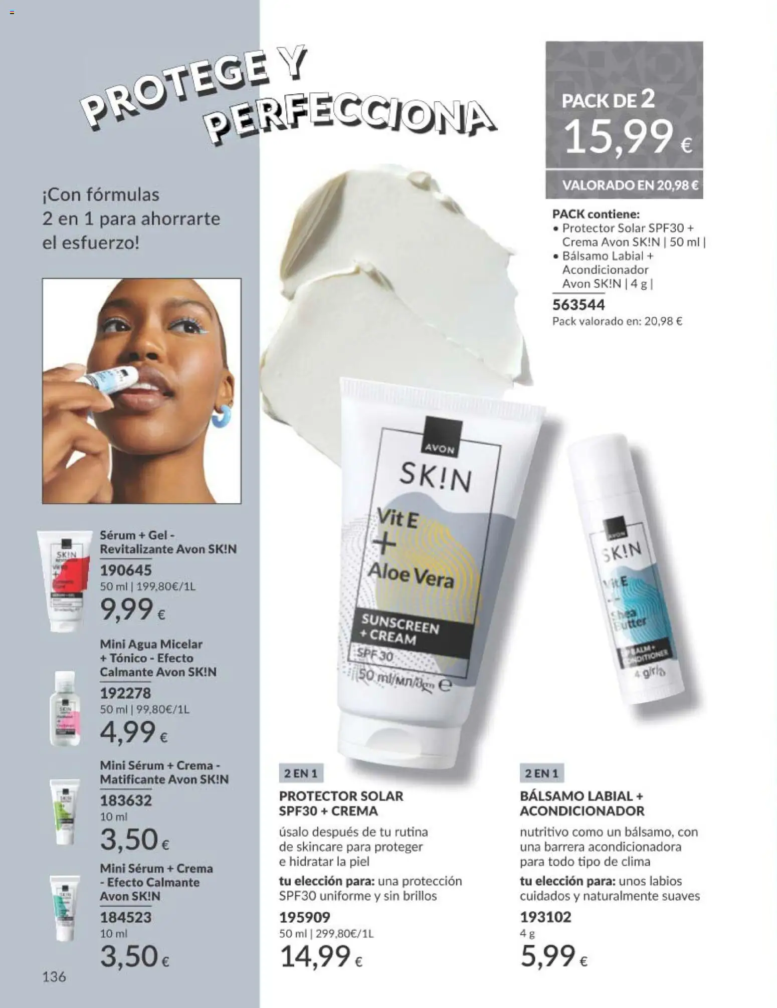 Catálogo AVON campaña 11 Black Friday │ válido desde el 01.11.2025 | Página: 136 | Productos: Acondicionador, Agua micelar, Protector solar, Crema