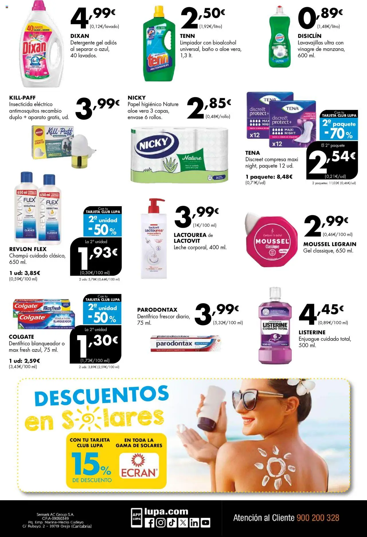 Lupa Supermercados folleto │ válido desde el 31.07.2025 | Página: 12 | Productos: Champú, Papel higienico, Lavavajillas, Δεξαμενή