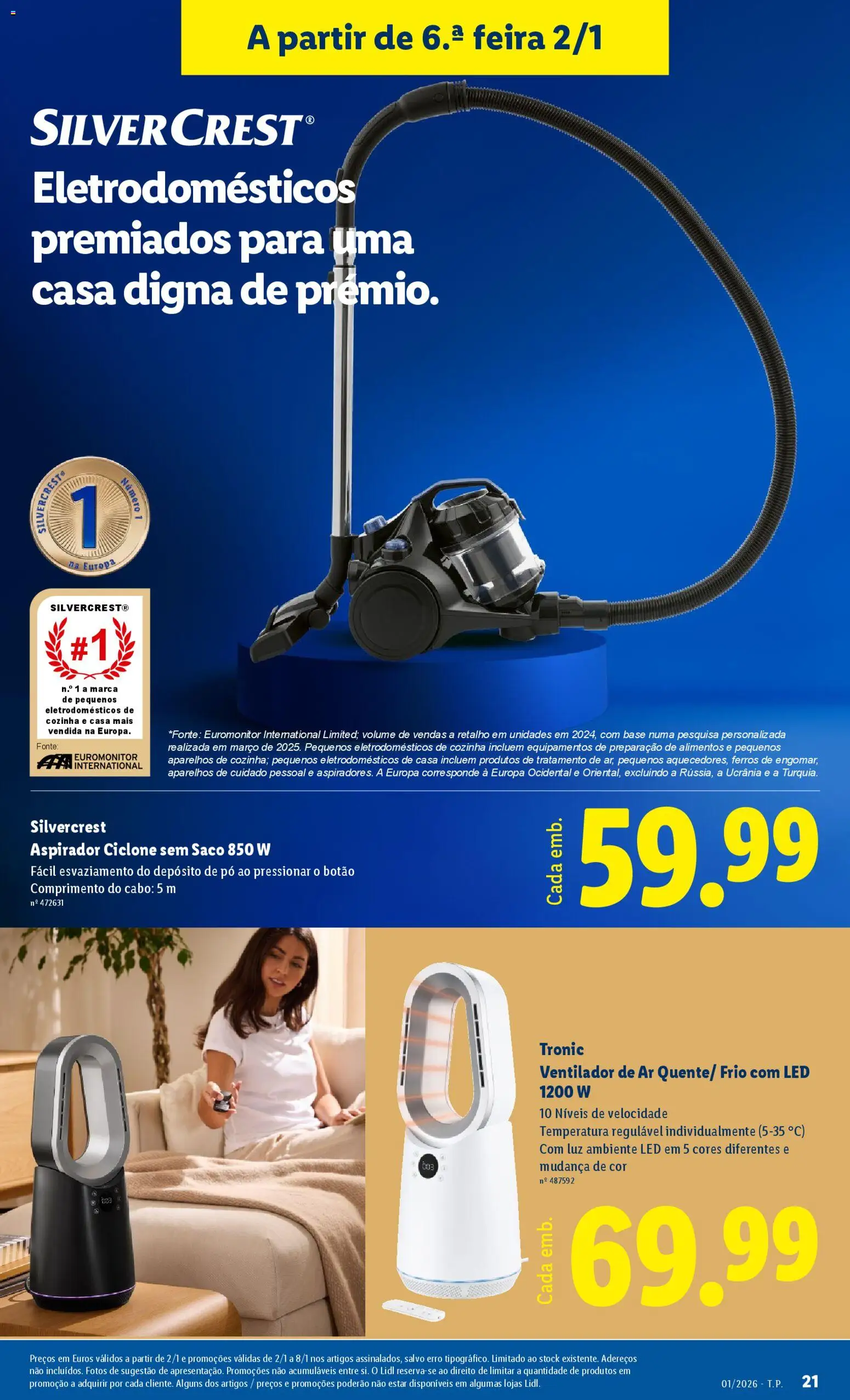 Lidl Novidades │ válido de 29.12.2025 | Página: 21 | Produtos: Cabo, Aspirador, Pó, Base