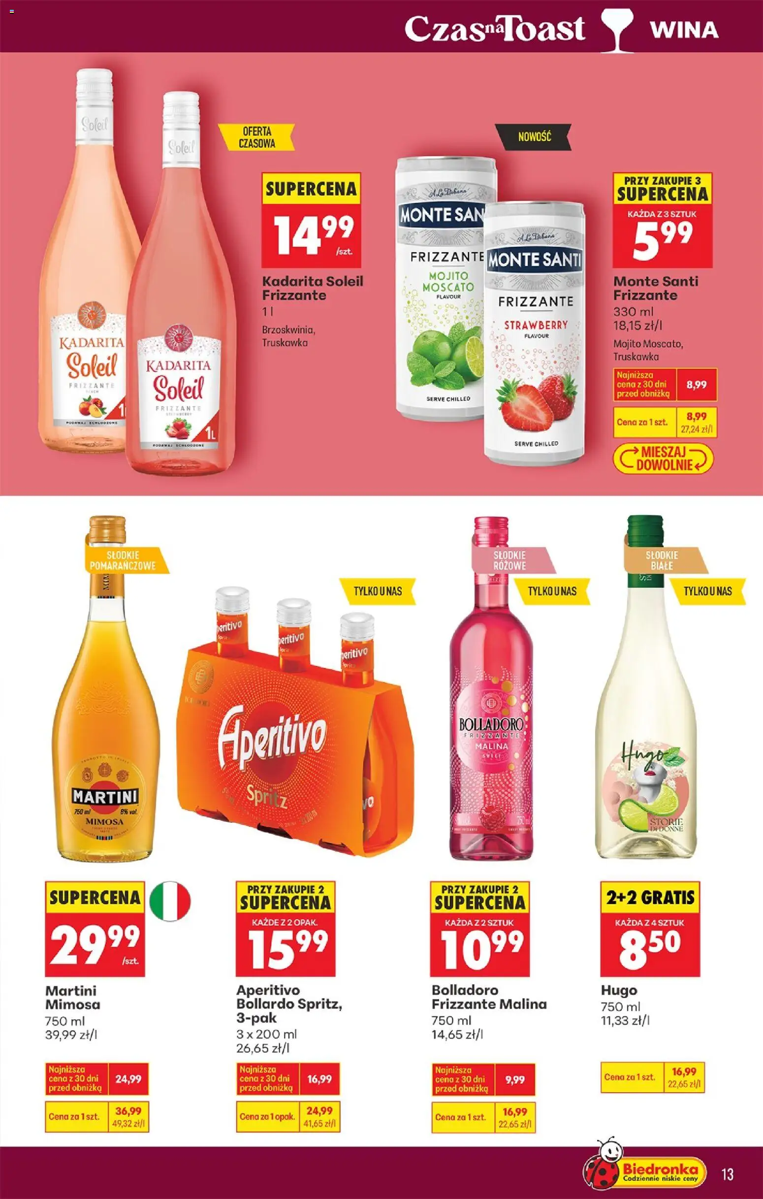 Biedronka Polsko leták - Czas na toast od 07.04.2026 | Strana: 13 | Produkty: Martini, Spritz, Mojito, Aperitivo