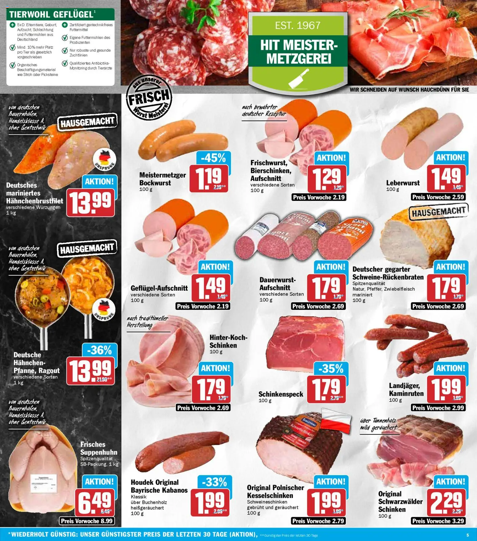 HIT Berlin – gültig ab 05.01.2026 | Seite: 5 | Produkte: Bockwurst, Hahnchen, Schinken