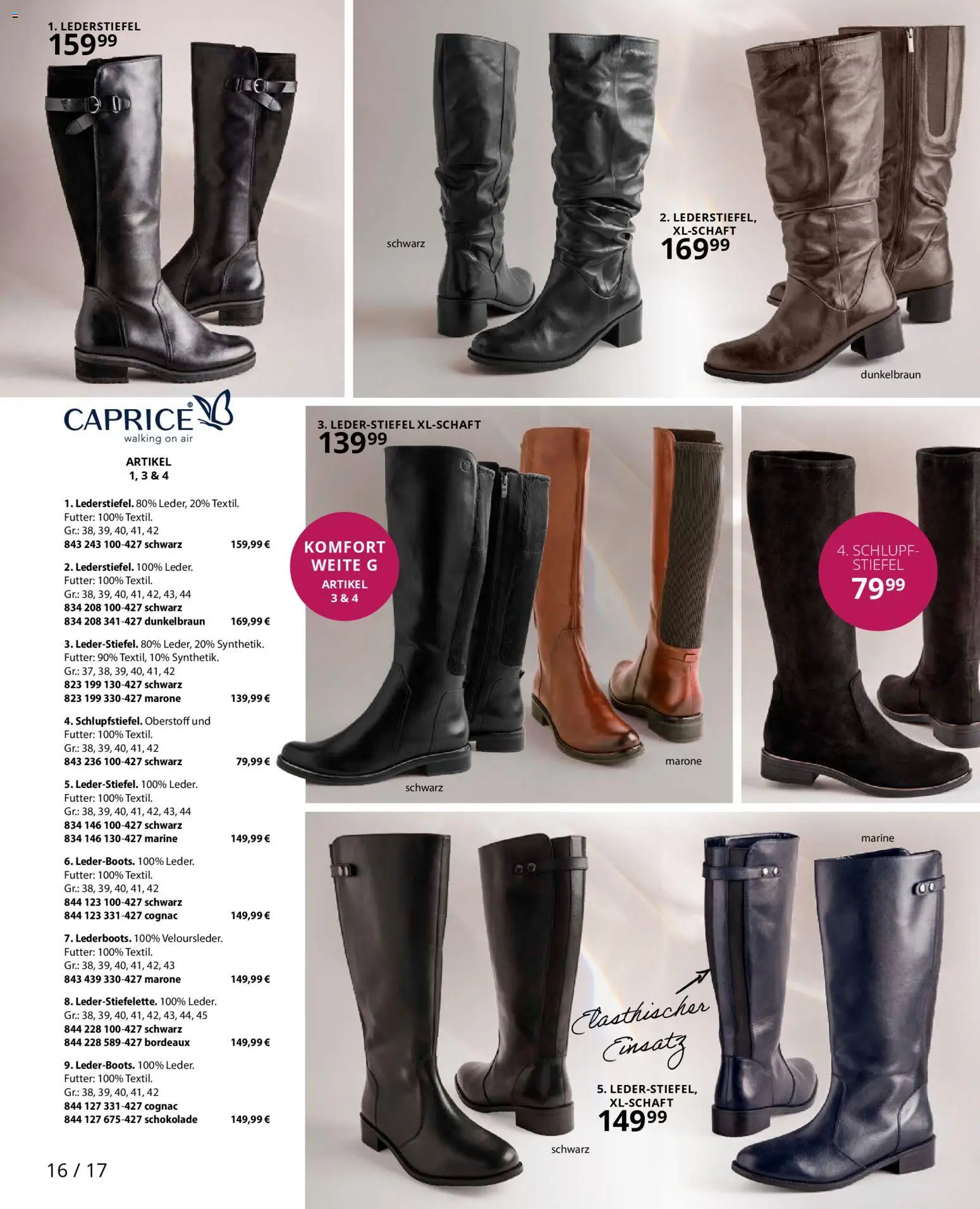 Ulla Popken Prospekt 	 – gültig ab 01.11.2025 | Seite: 16 | Produkte: Schokolade, Walking, Stiefel