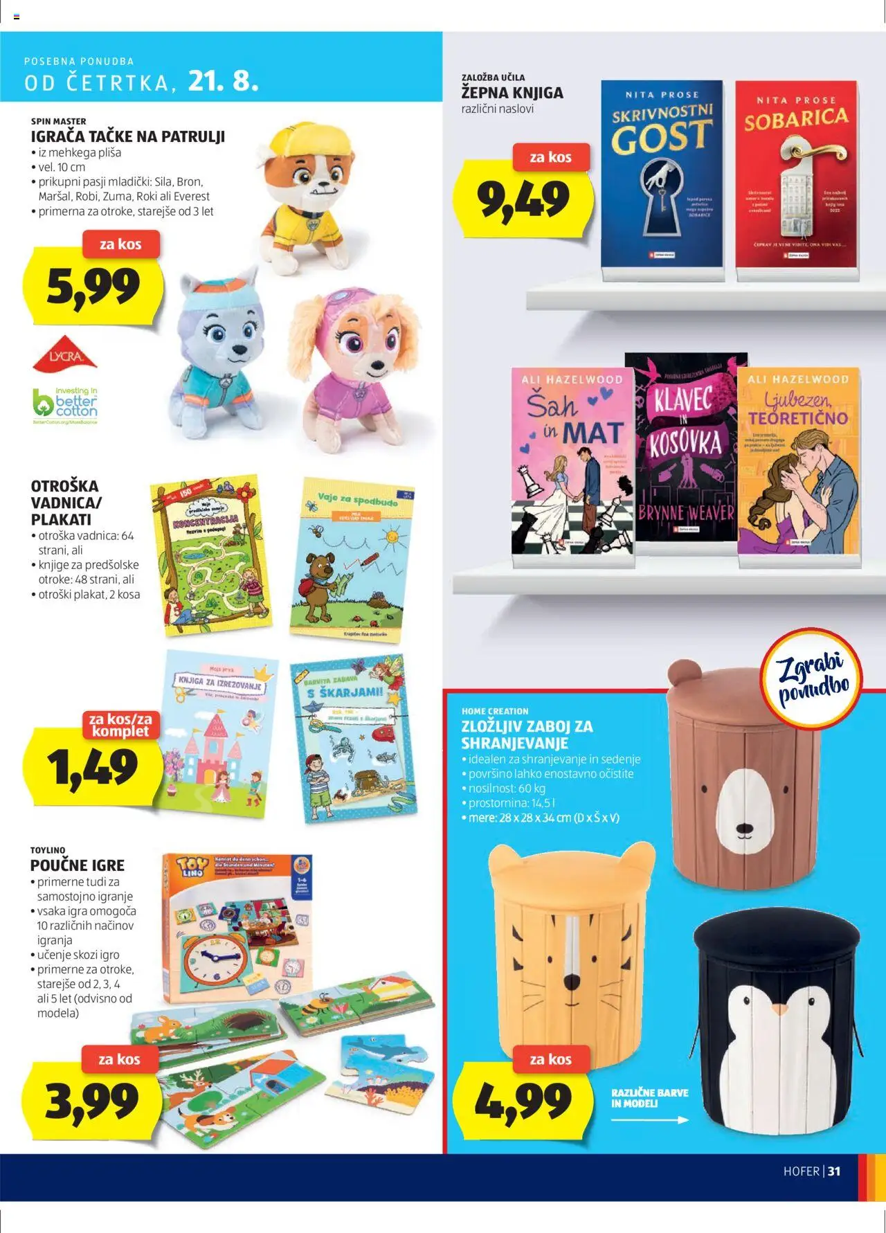 Hofer SI katalog | vrijedi od 14.08.2025 | Stranica: 31 | Proizvodi: Igra