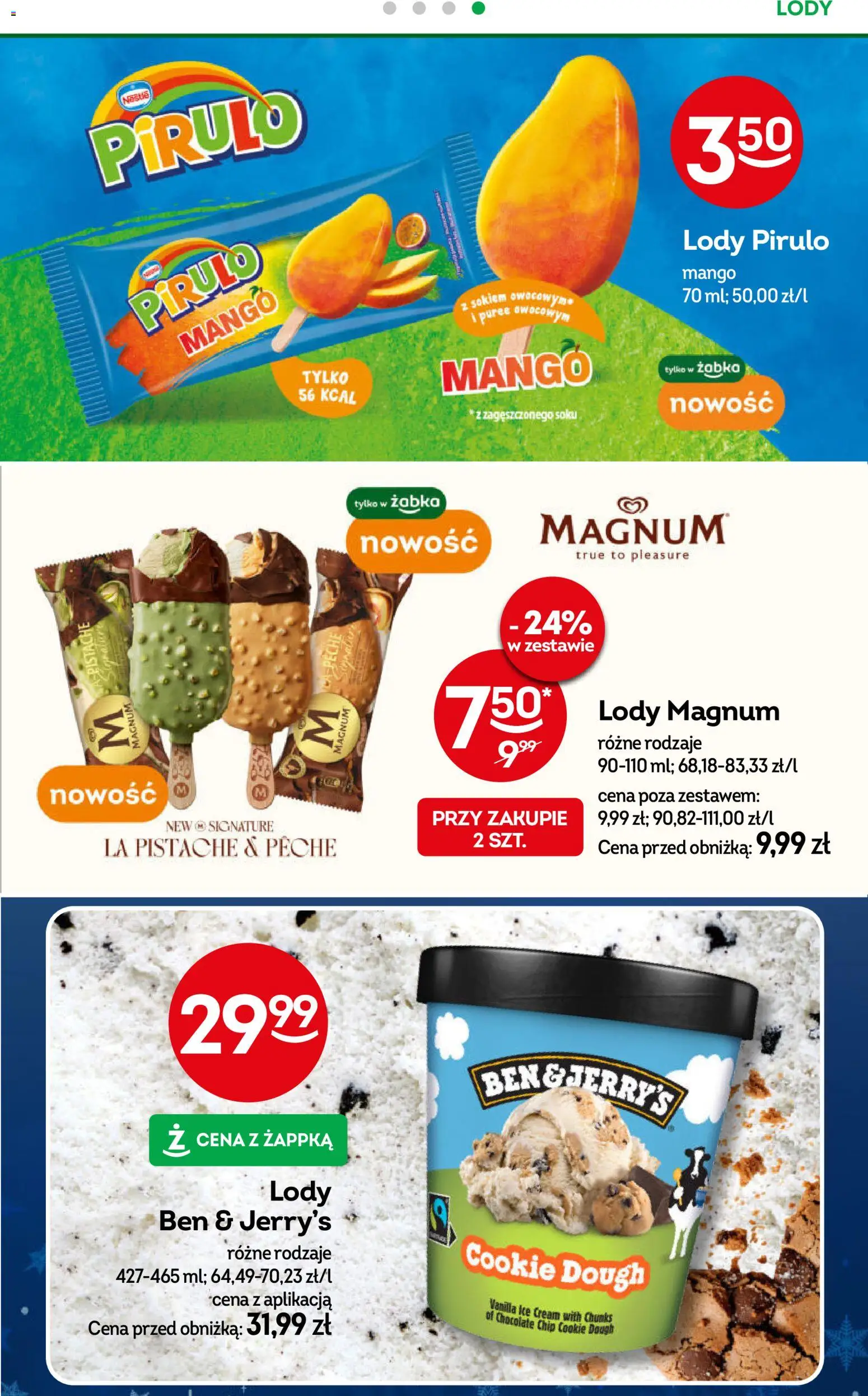 Żabka Gazetka od 25.02.2026 | Strona: 69 | Produkty: Mango, Lody Magnum, Lody
