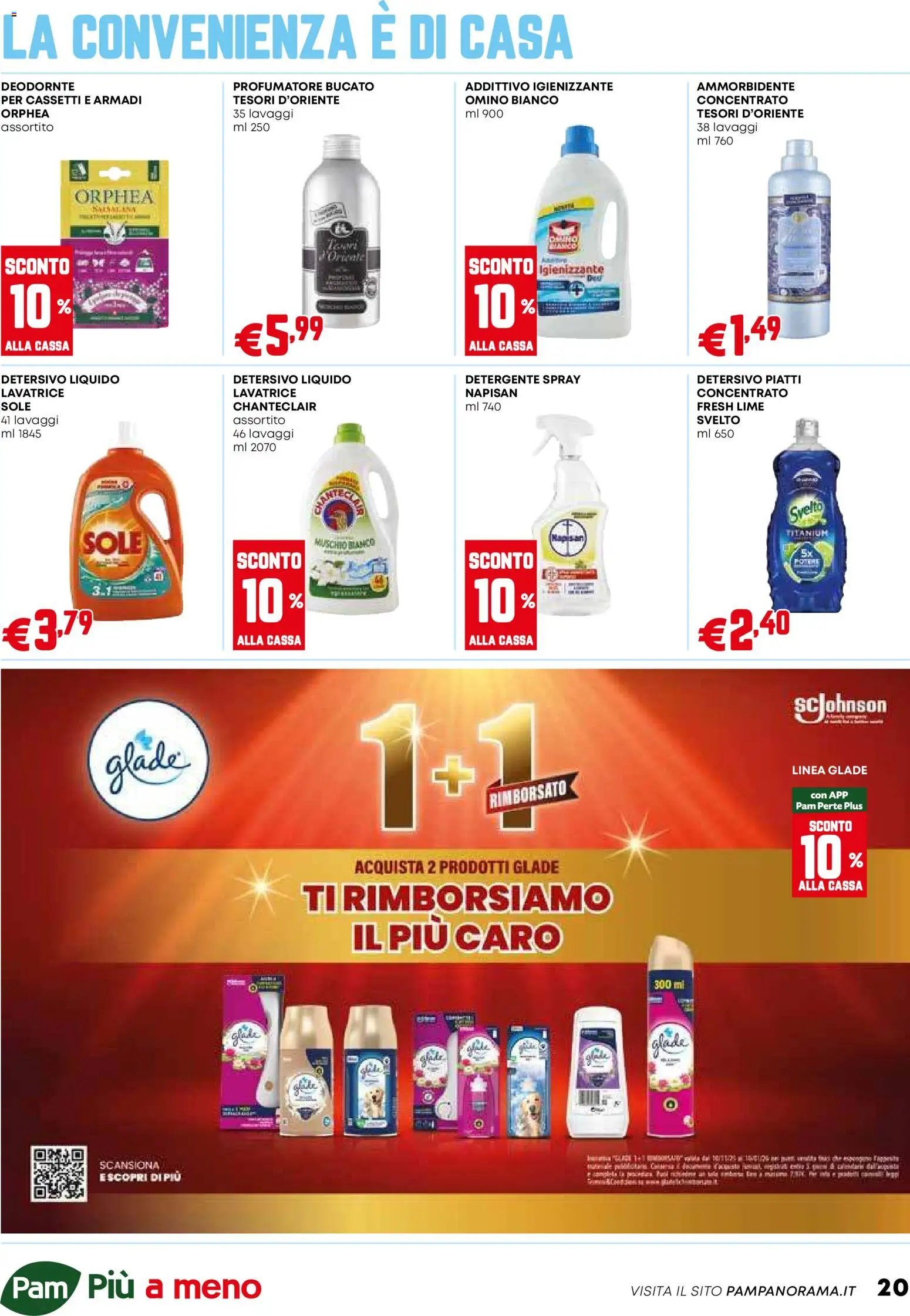 Volantino PAM del 18.12.2025 | Pagina: 20 | Prodotti: Ammorbidente, Detergente, Lime, Lavatrice