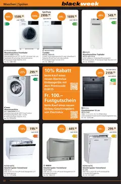 Fust - Black Friday ab 25.11.2025 gültig | Seite: 22 | Produkte: Toplader, Waschmaschine, Geschirrspüler, Bosch