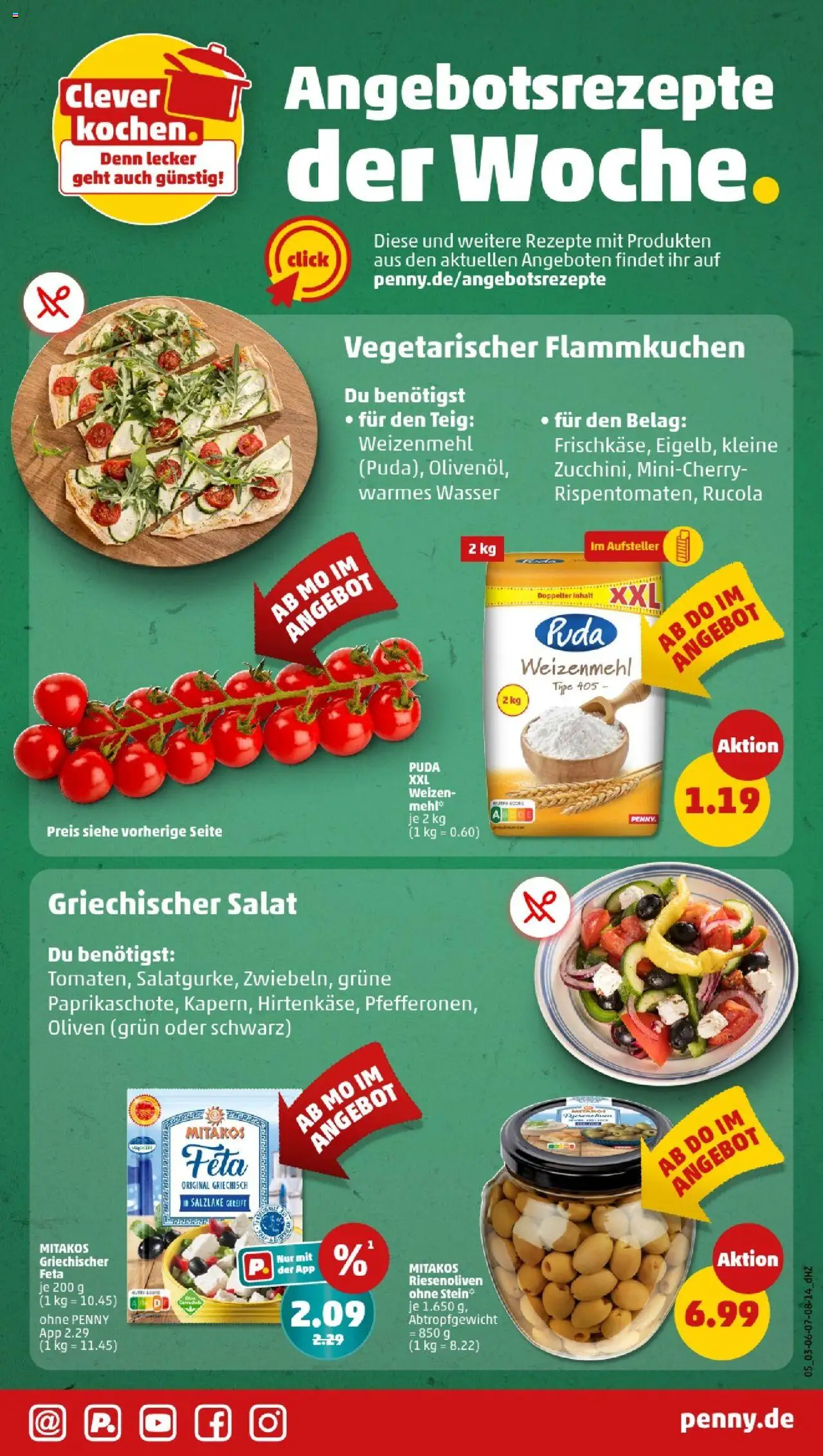 Penny - Baden-Württemberg - gültig ab dem 04.08.2025 | Seite: 5 | Produkte: Feta, Rucola, Weizenmehl, Wasser