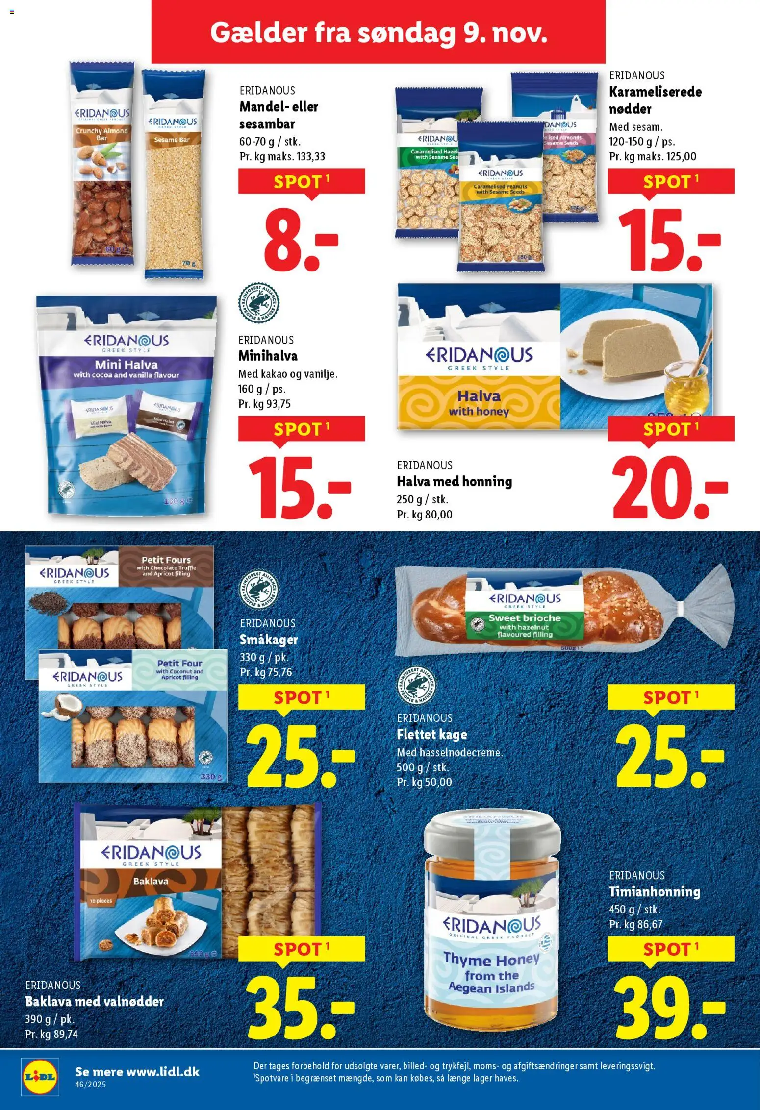 Lidl tilbudsavis – gyldig fra 09.11.2025 | Side: 15 | Produkter: Valnødder, Peanuts, Småkager, Honning