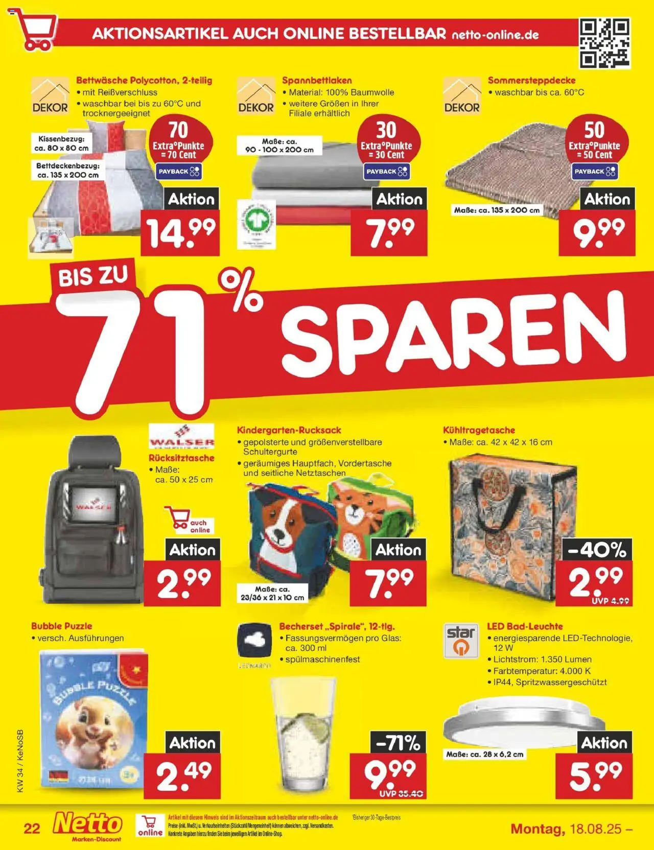 Netto Marken-Discount prospekt Bonn	 - gültig ab dem 18.08.2025 | Seite: 42 | Produkte: Bettwäsche