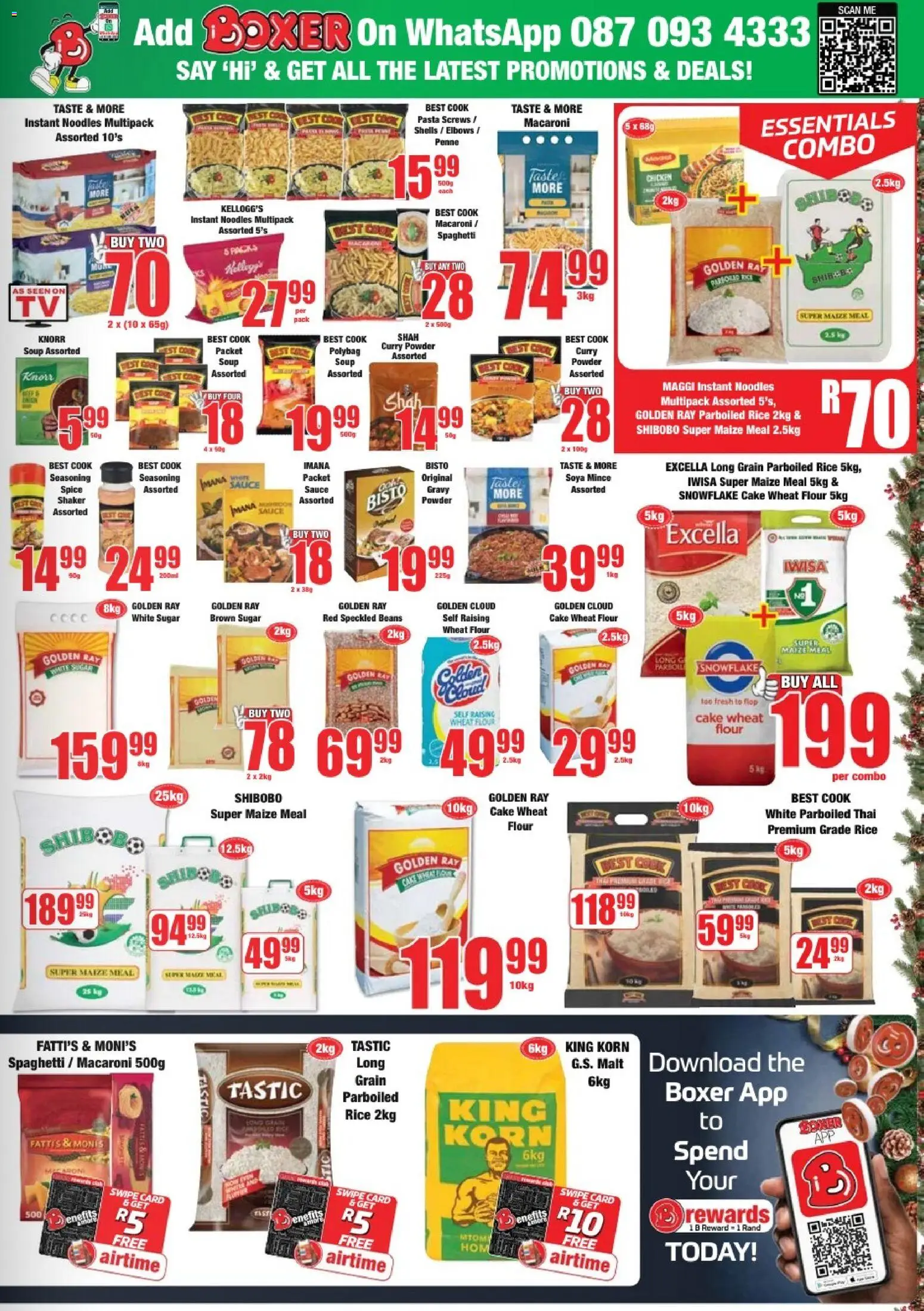 New Boxer catalogue – valid from 17.12.2025 | Page: 7 | Products: Maize meal, Soup, Sauce, Sugar