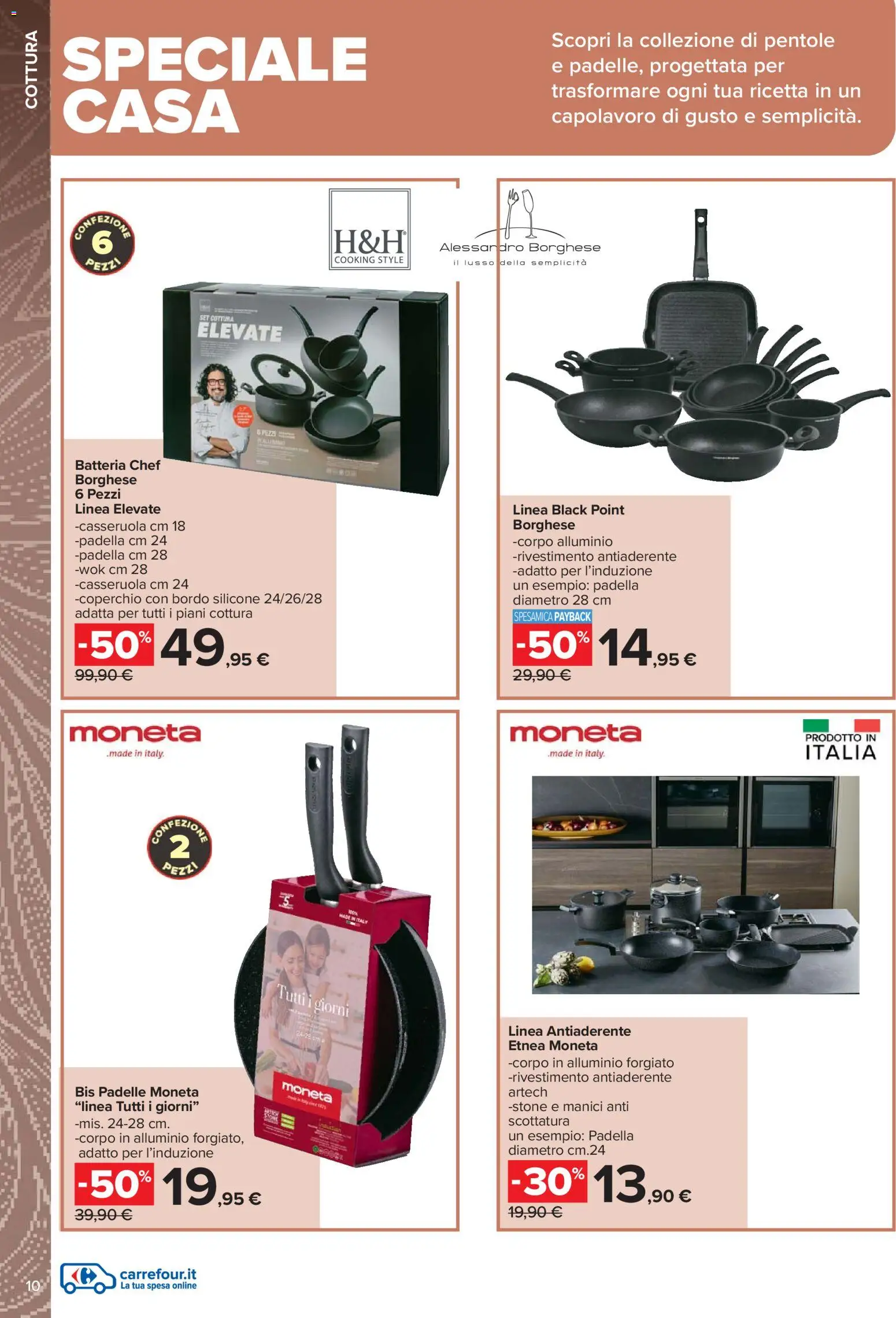 Volantino Carrefour del 27.12.2025 | Pagina: 10 | Prodotti: Silicone, Padella, Casseruola, Alluminio