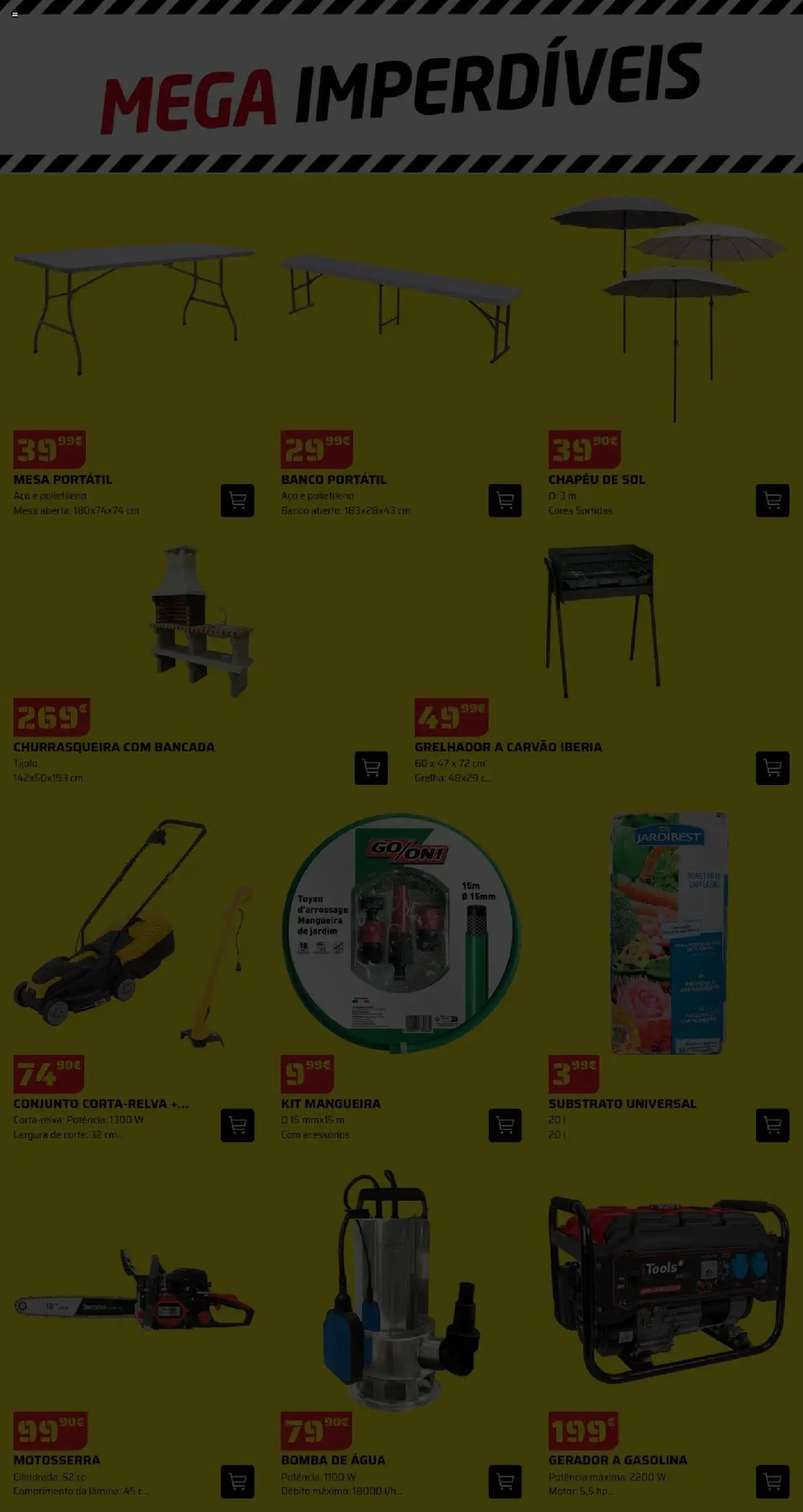BricoMarché - Mega Imperdíveis - 4p - fundão │ válido de 31.07.2025 | Página: 2 | Produtos: Agua, Chapéu, Mesa, Mangueira