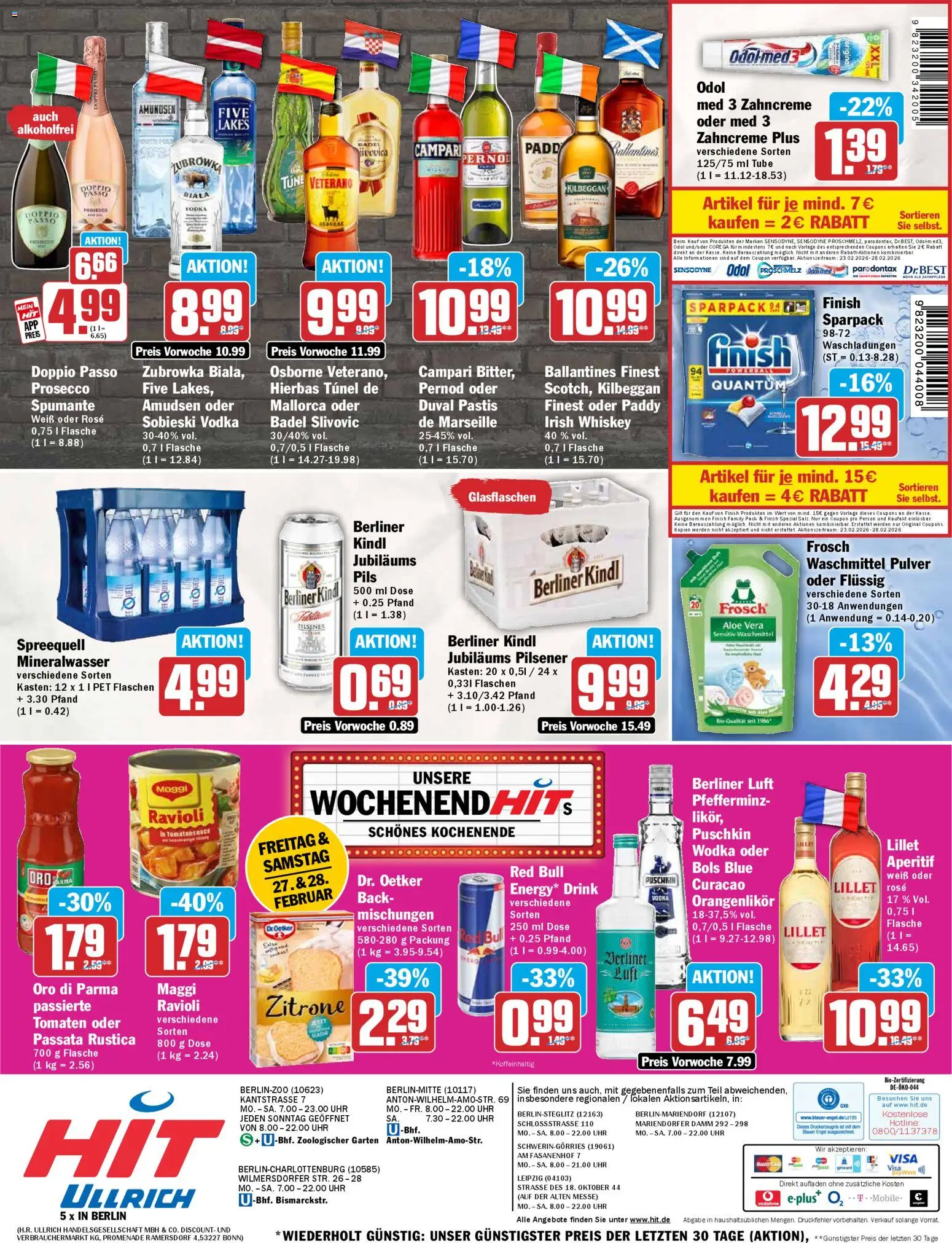 HIT Prospekt 	 – gültig ab 23.02.2026 | Seite: 4 | Produkte: Berliner, Maggi, Lillet, Whiskey
