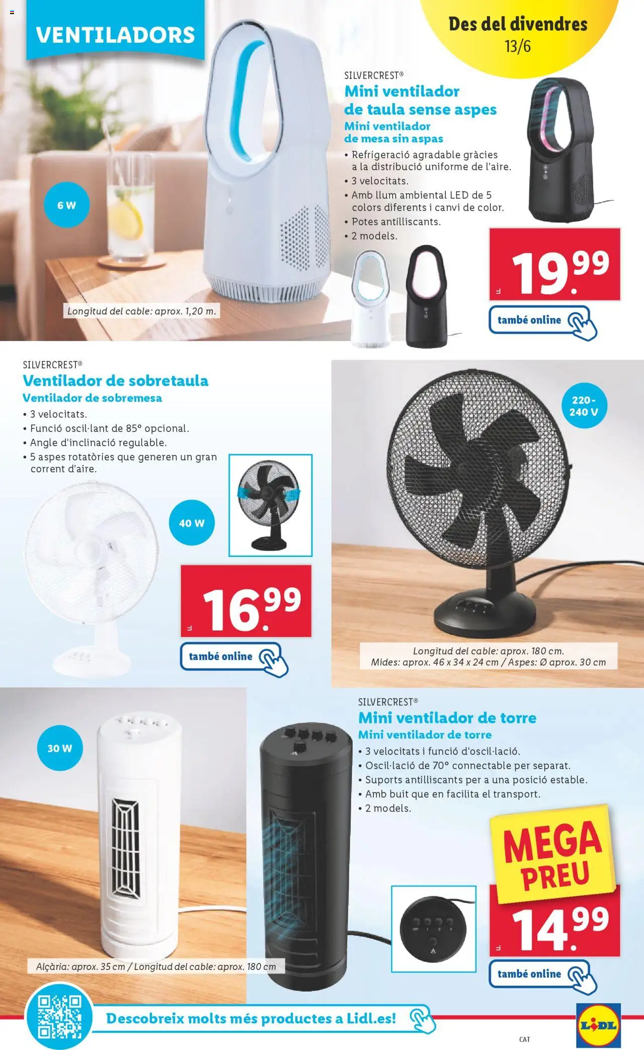 Lidl catálogo BCN │ válido desde el 09.06.2025 | Página: 53 | Productos: Cable, Ventilador, Mesa