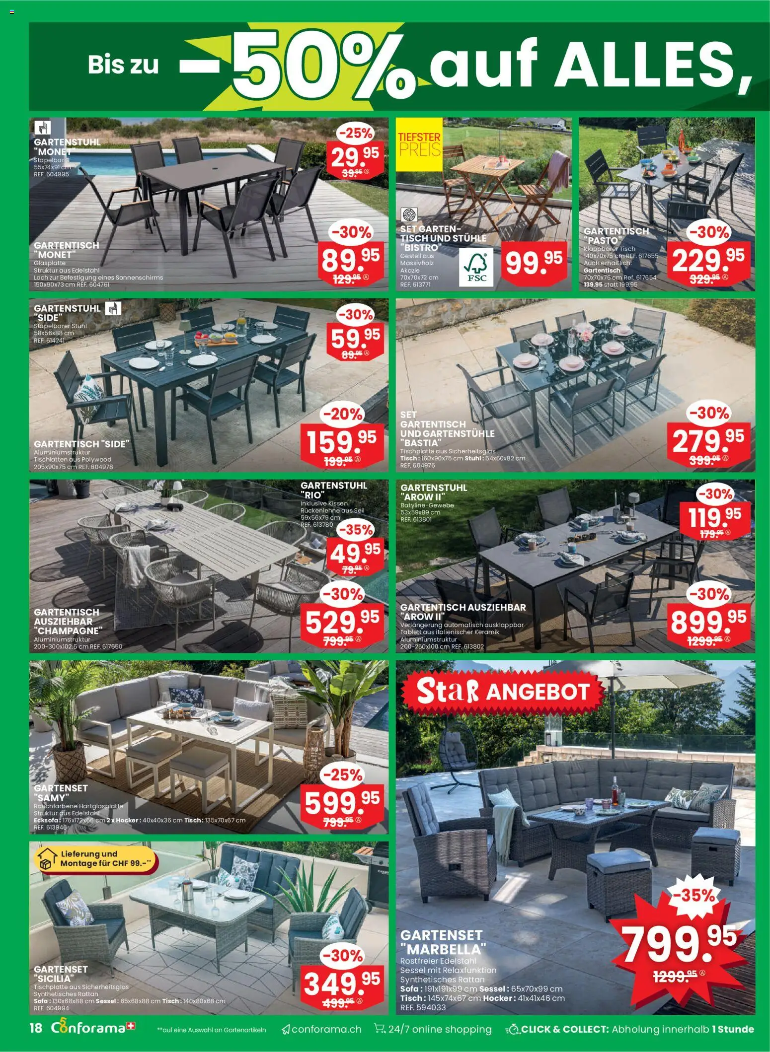 Conforama aktionen Primavera – gültig ab 01.04.2026 | Seite: 18 | Produkte: Tisch, Hocker, Sessel, Stuhl