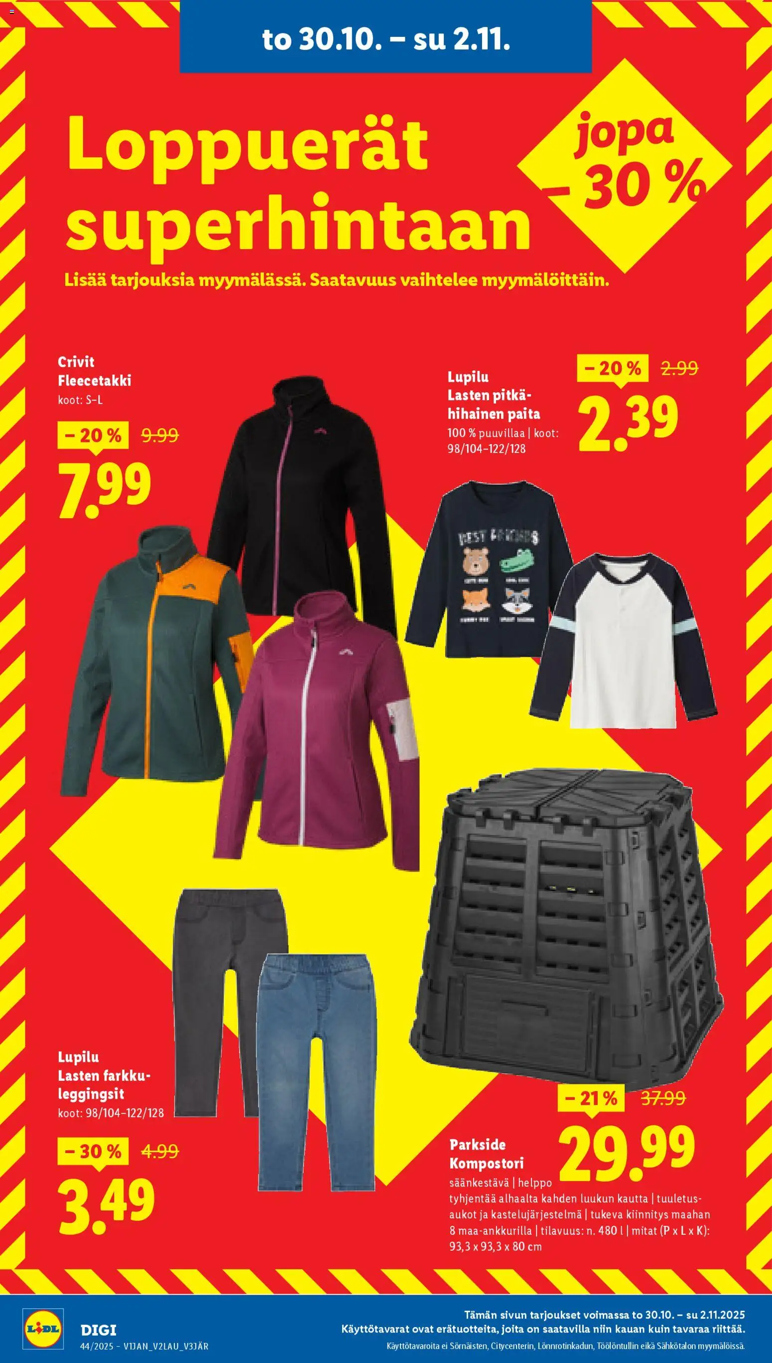 Lidl tarjoukset - Rovaniemi – voimassa 30.10.2025 alkaen | Sivu: 22 | Tuotteet: Paita, Leggingsit