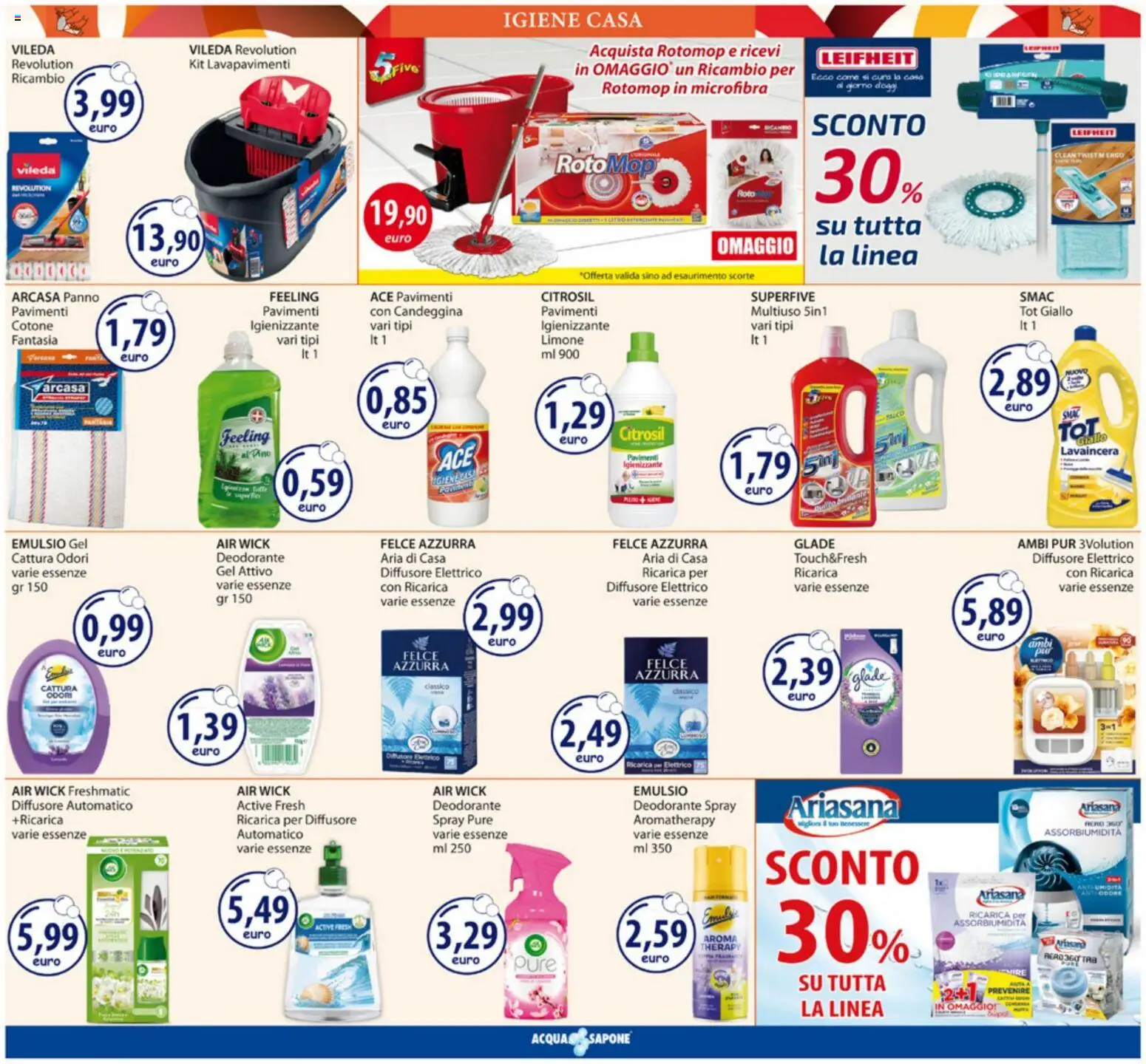 Volantino Acqua e Sapone del 23.03.2026 | Pagina: 16 | Prodotti: Sapone, Deodorante, Candeggina, Limone