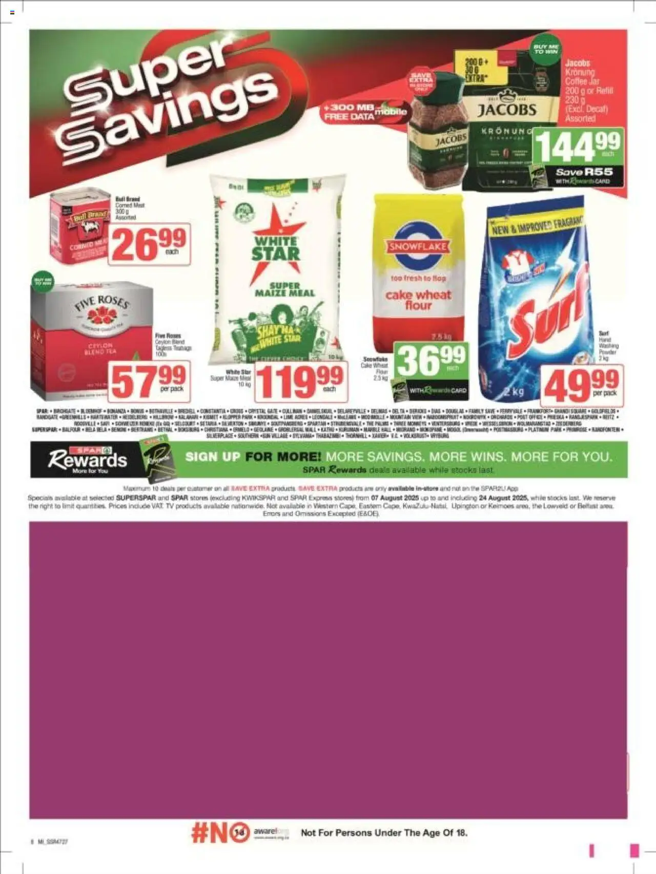 KWIKSPAR - Gauteng - Weekly Specials │ valid from 07.08.2025 | Page: 9 | Products: Data, Flour, Maize meal, Coffee