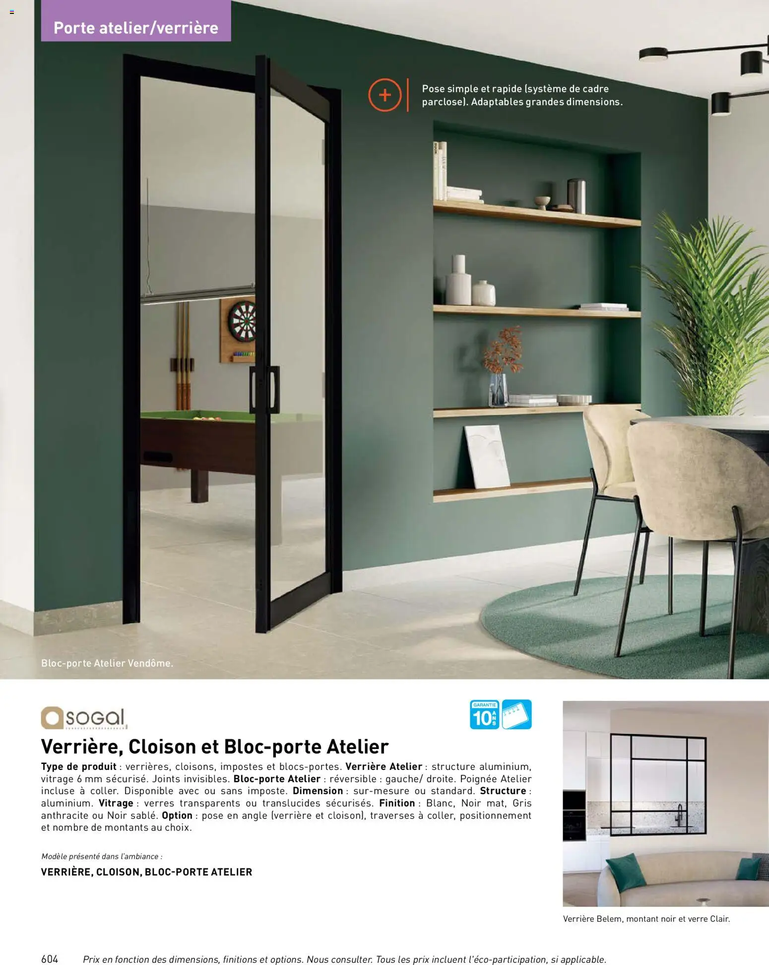 {H1} | Page: 604 | Produits: Verrière, Porte, Cadre