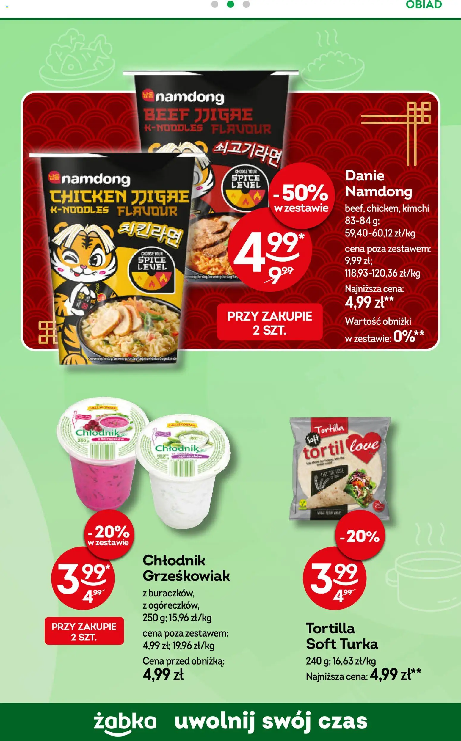 Żabka gazetka od 22.04.2026 | Strona: 67 | Produkty: Kimchi, Tortilla