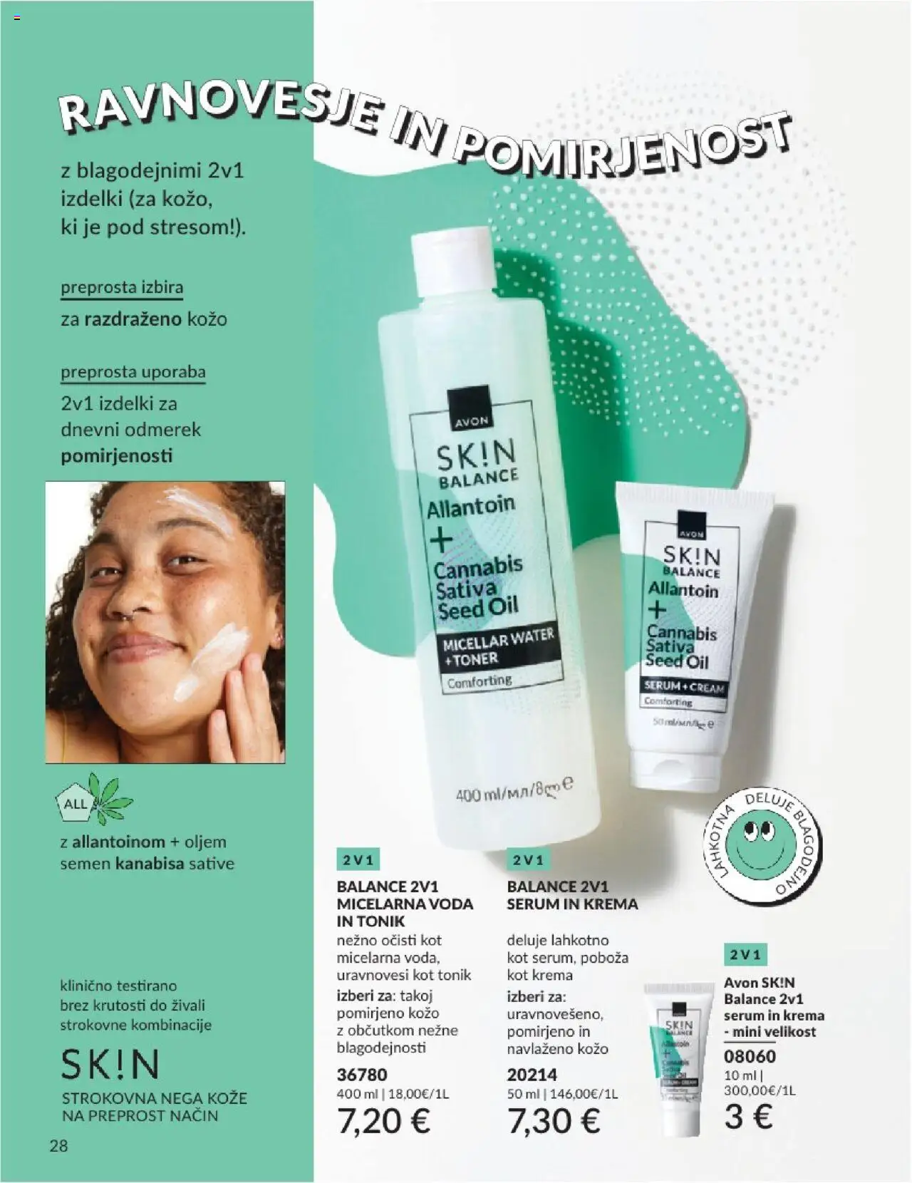 Avon katalog │ velja od 31.07.2025 | Stran: 28 | Izdelki: Toner, Krema, Tonik, Voda