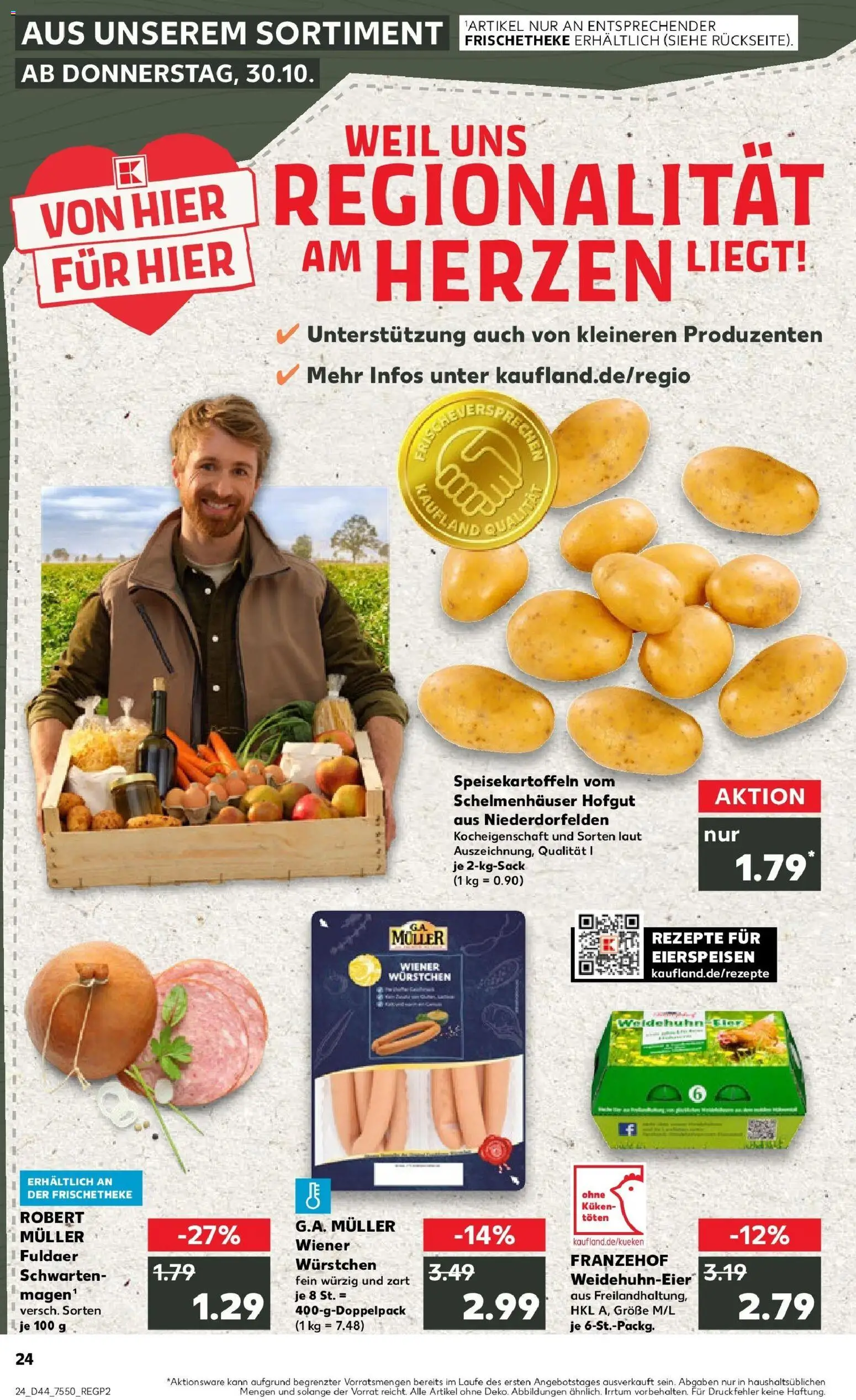 Kaufland prospekt Gelnhausen	 – gültig ab 30.10.2025 | Seite: 24 | Produkte: Wiener wurstchen