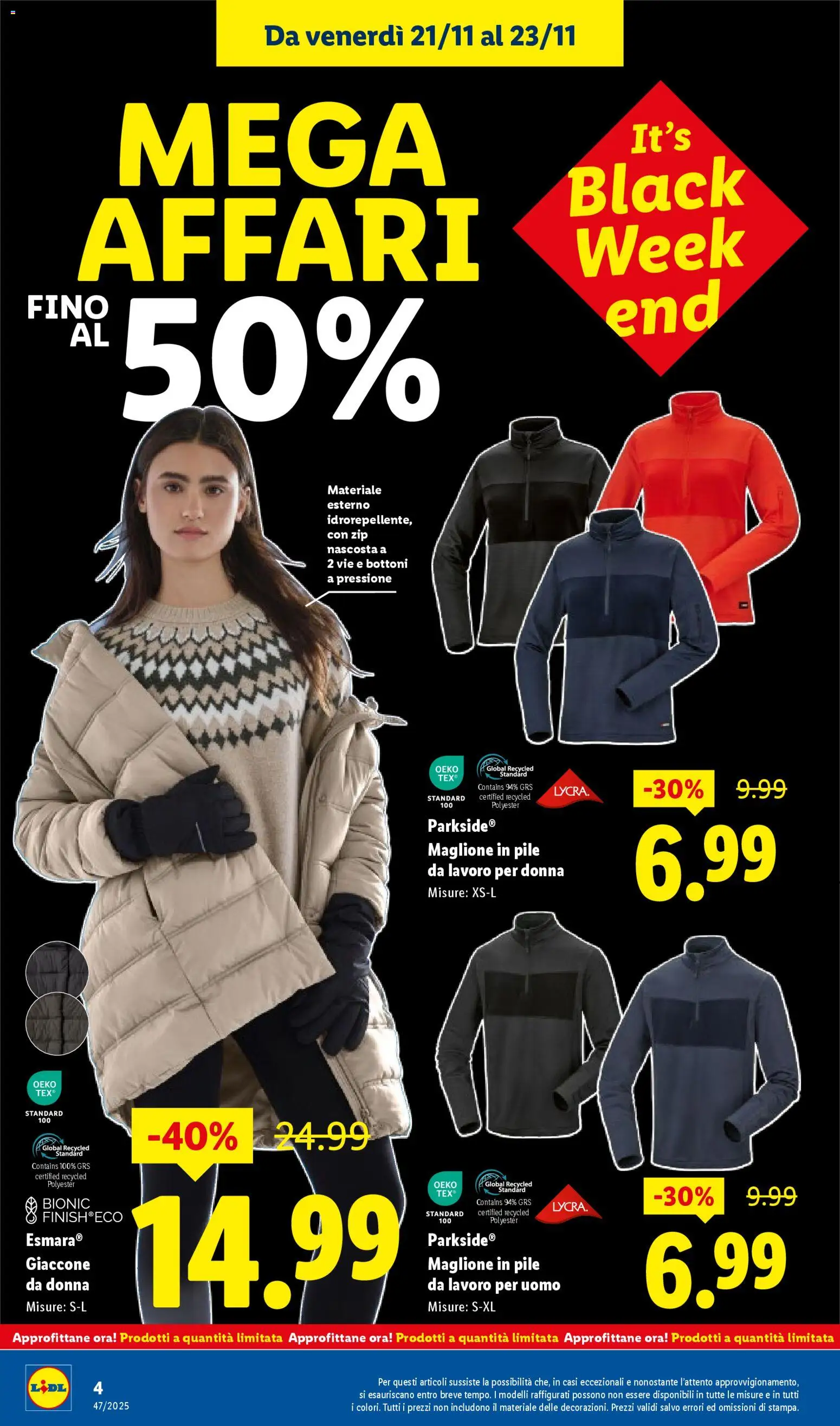 Volantino Lidl del 21.11.2025 | Pagina: 4 | Prodotti: Pile, Maglione
