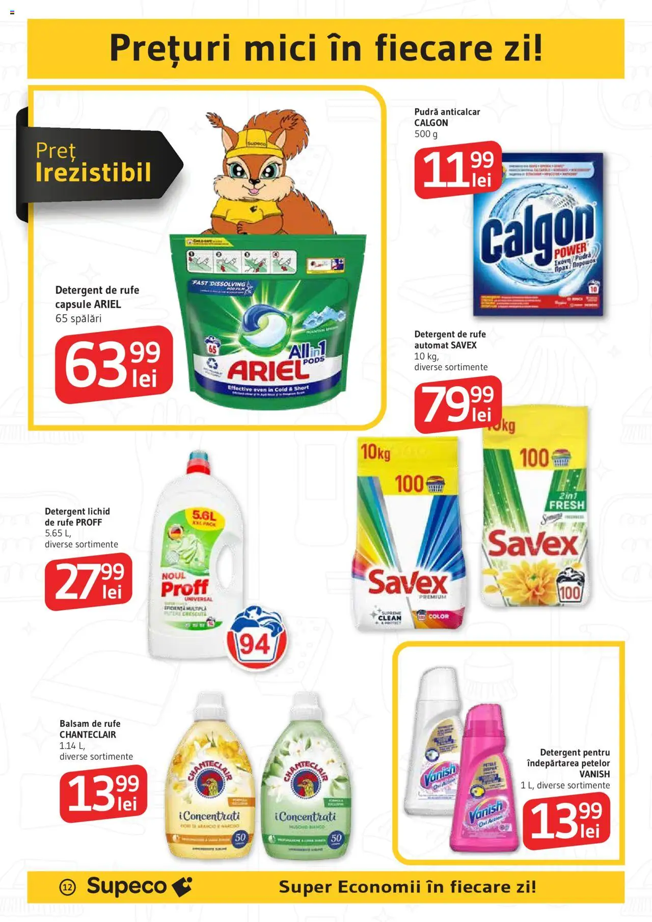 Noul catalog Supeco – valabil de la 02.10.2025 | Pagină: 12 | Produse: Mici, Balsam, Detergent, Îndepărtarea petelor